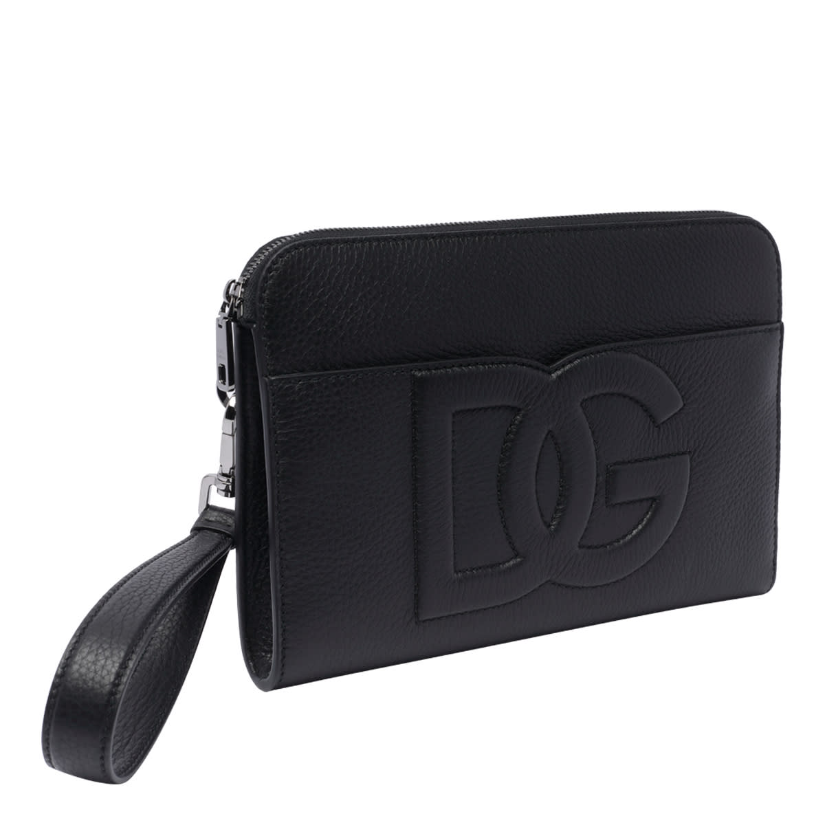 Shop Dolce & Gabbana Dg Logo Pochette In Black