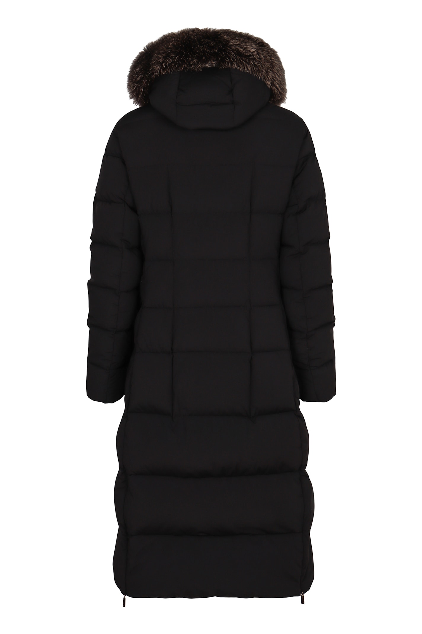 Moorer Long Zagara Down Jacket With Hood In Black