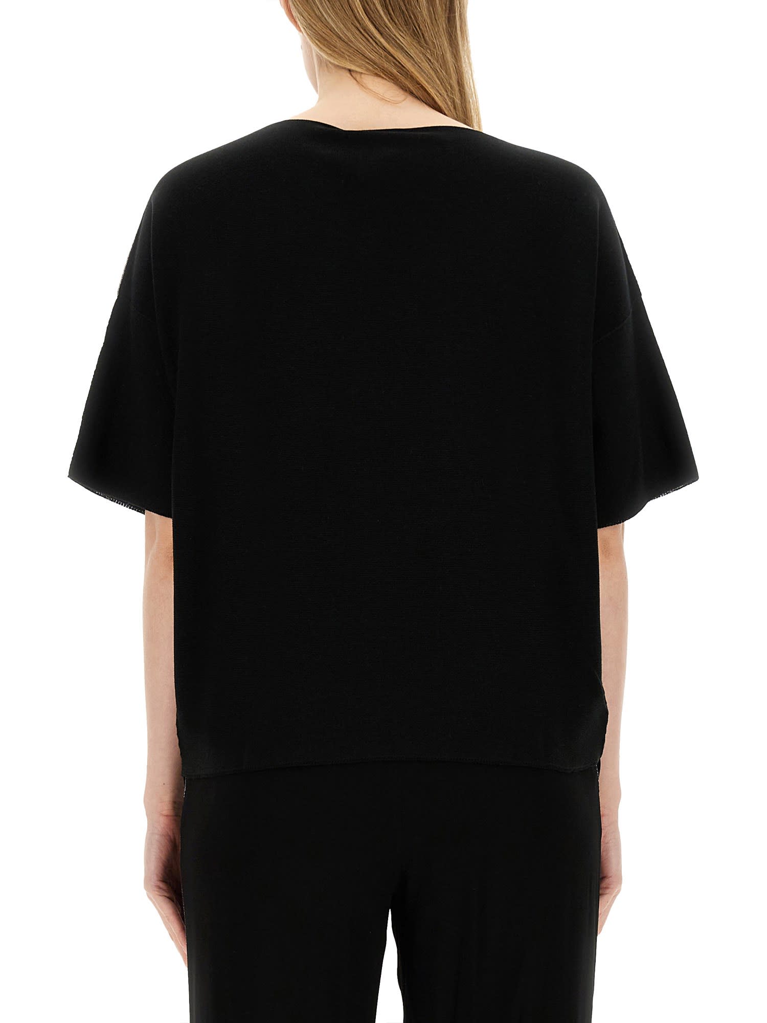 Shop Fabiana Filippi Black Sweater