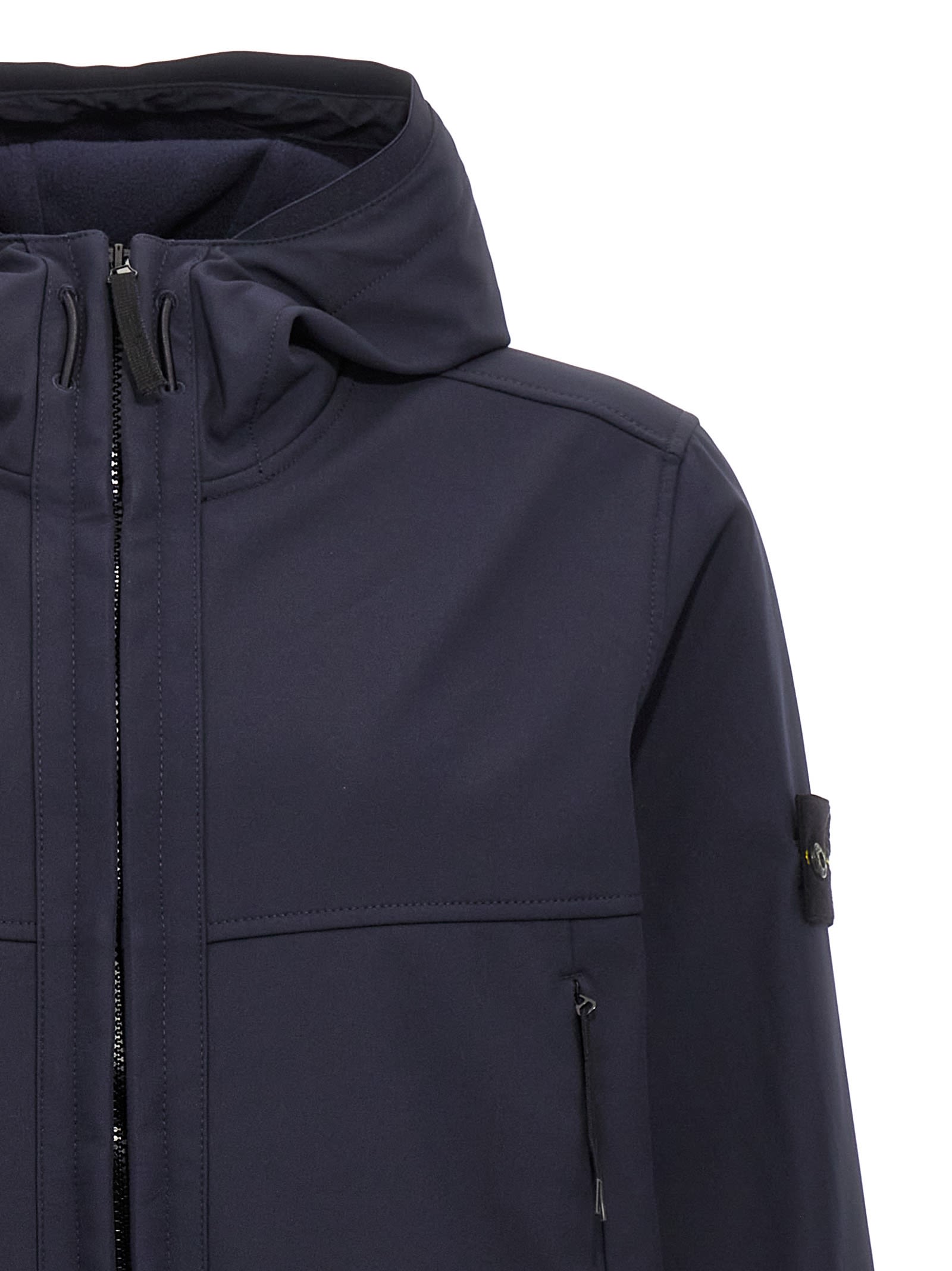 Shop Stone Island Soft Shell-r E.dye Technology Jacket In Blue