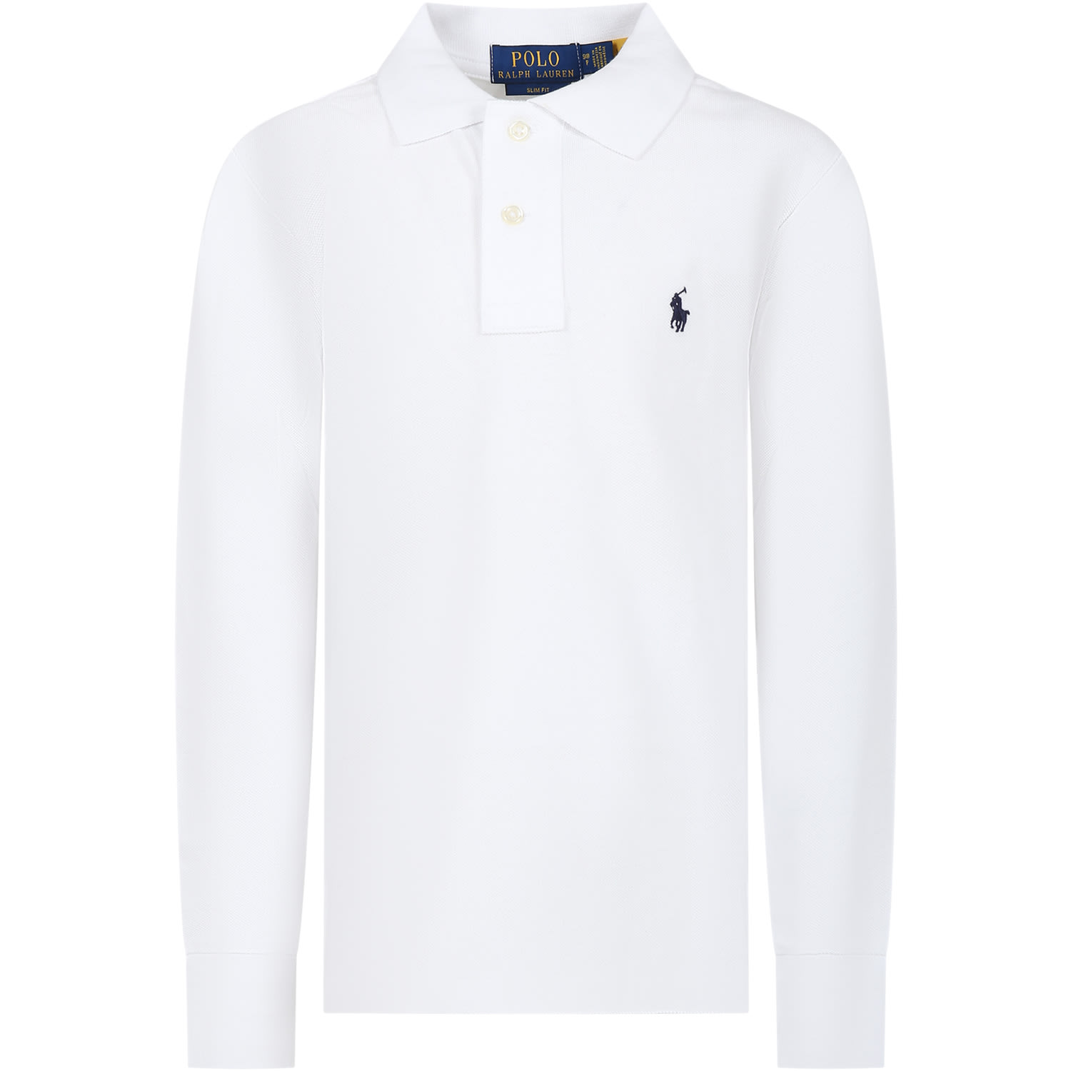 Ralph Lauren Kids' White Polo Shirt For Boy With Logo