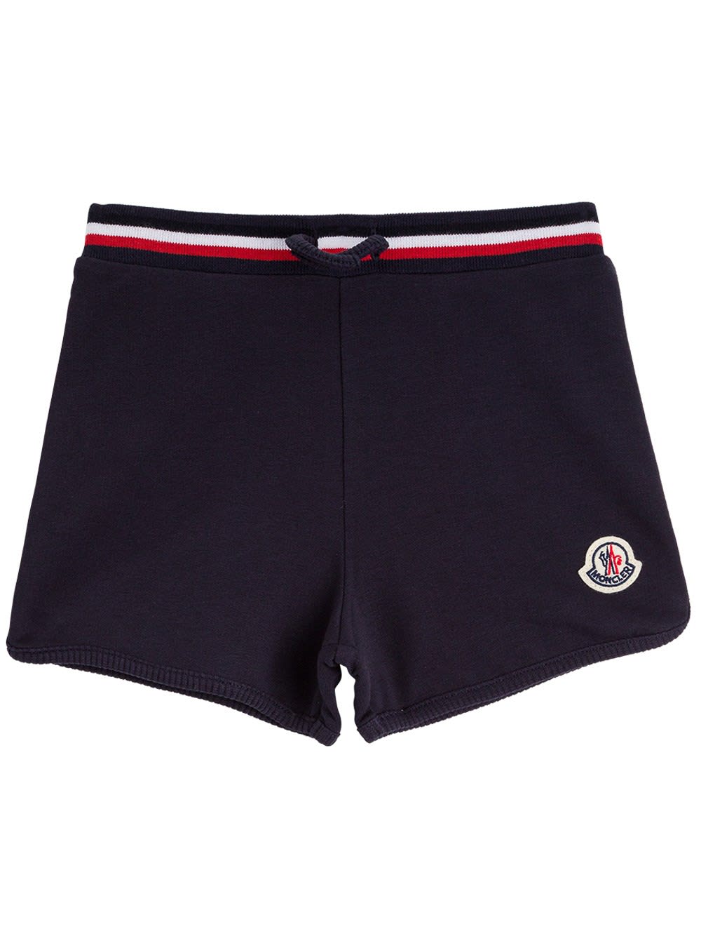 Moncler Jersey Shorts With Logo Patch