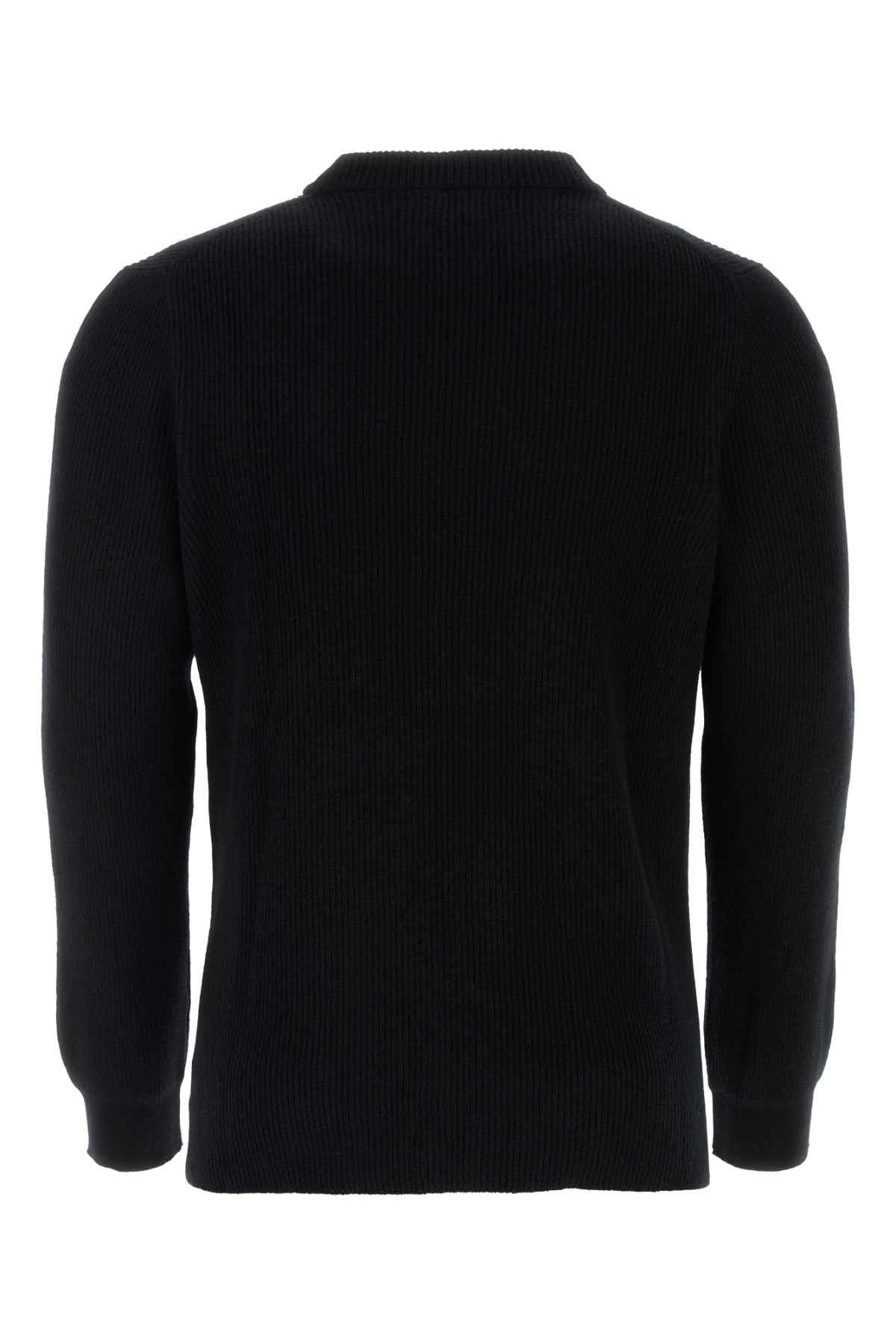 Shop Johnstons Of Elgin Black Cashmere Sweater