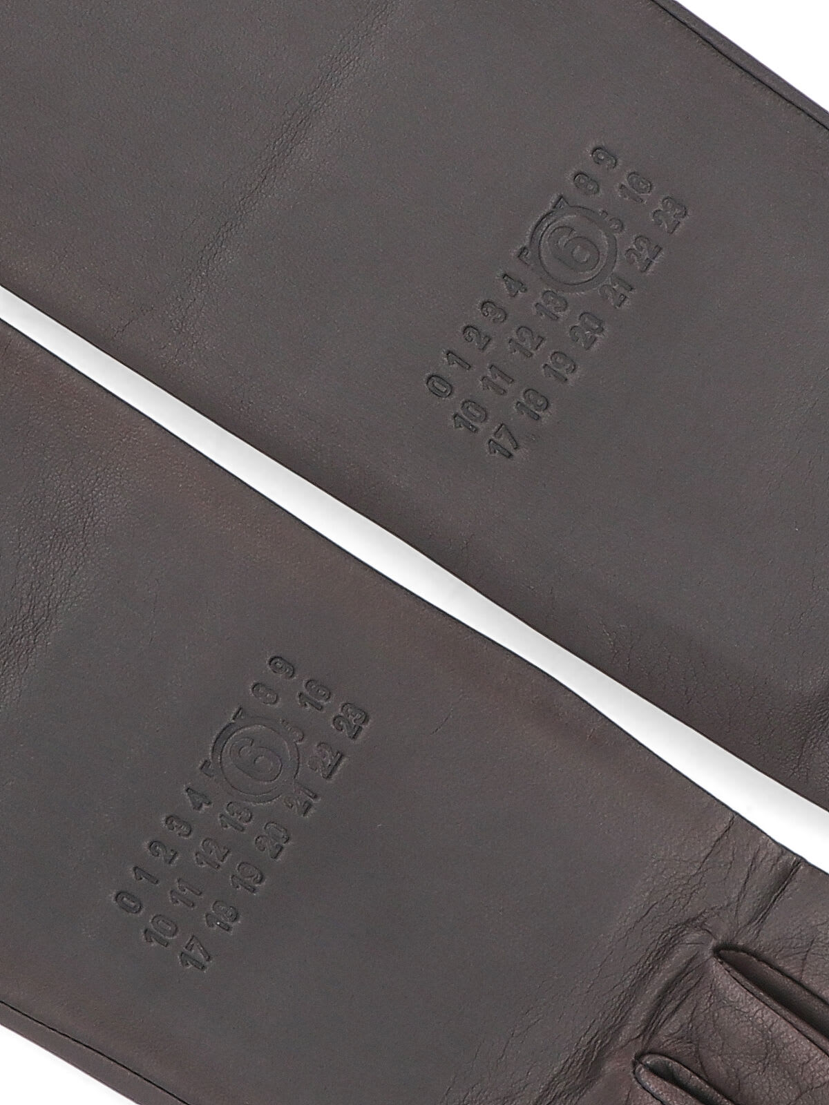 Mm6 Maison Margiela Lamb Leather Gloves In Gray