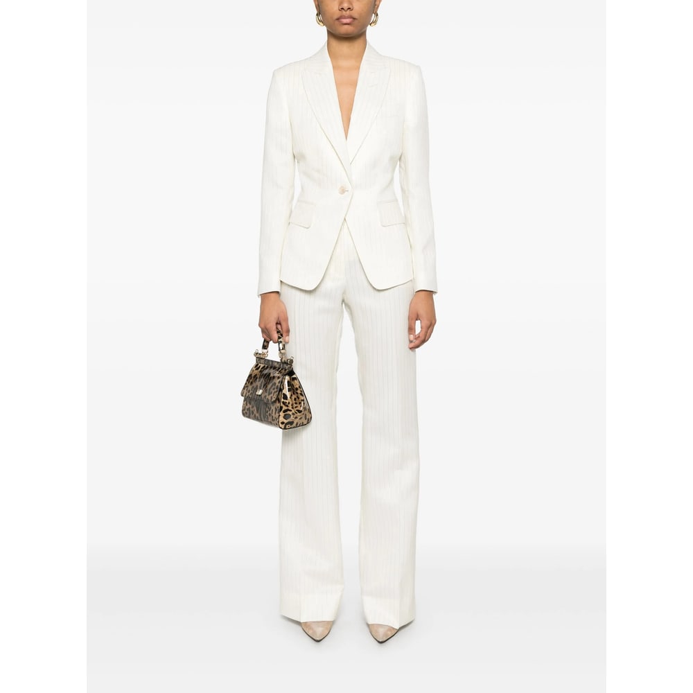Tom Ford Pinstriped Trousers In Neutral