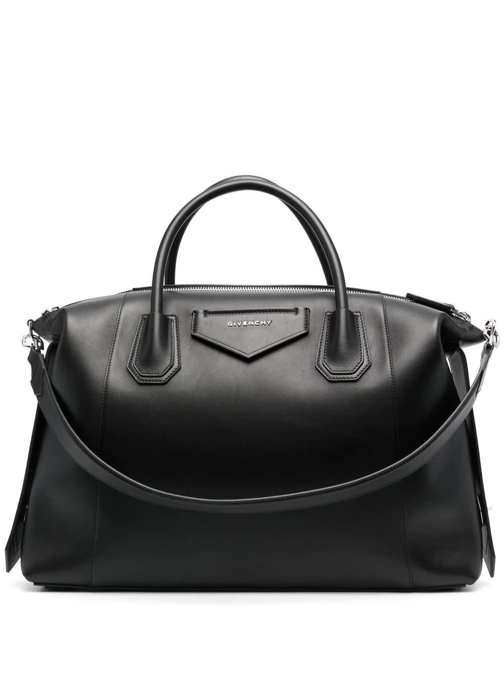 Givenchy Medium Soft Antigona Bag In Black Smooth Leather