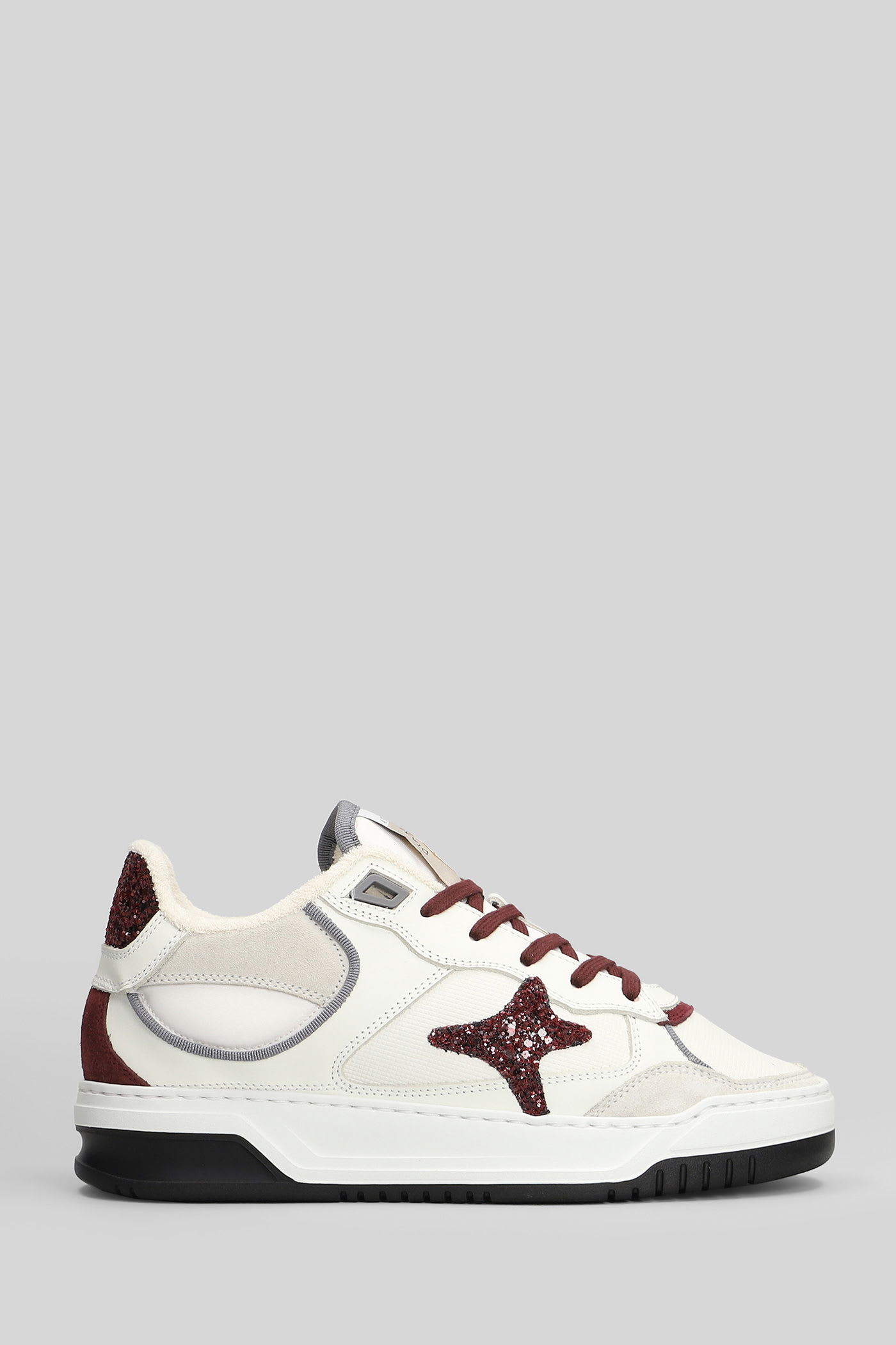Ama Brand Sneakers In White Leather In Multi