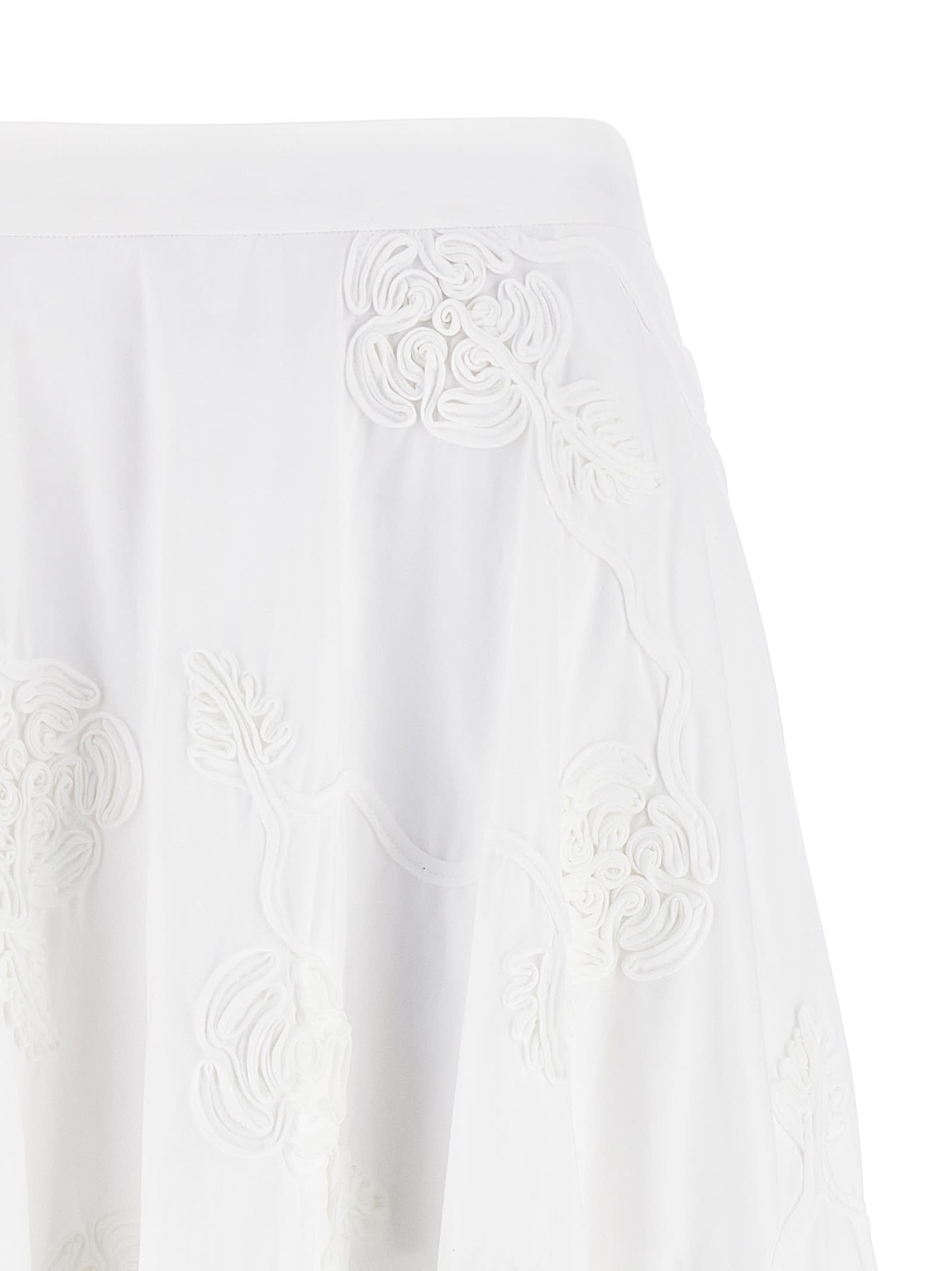 Rotate Birger Christensen Flower Maxi Skirt In White
