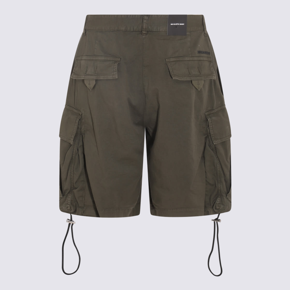 Dsquared2 Dark Green Cotton Blend Cargo Shorts