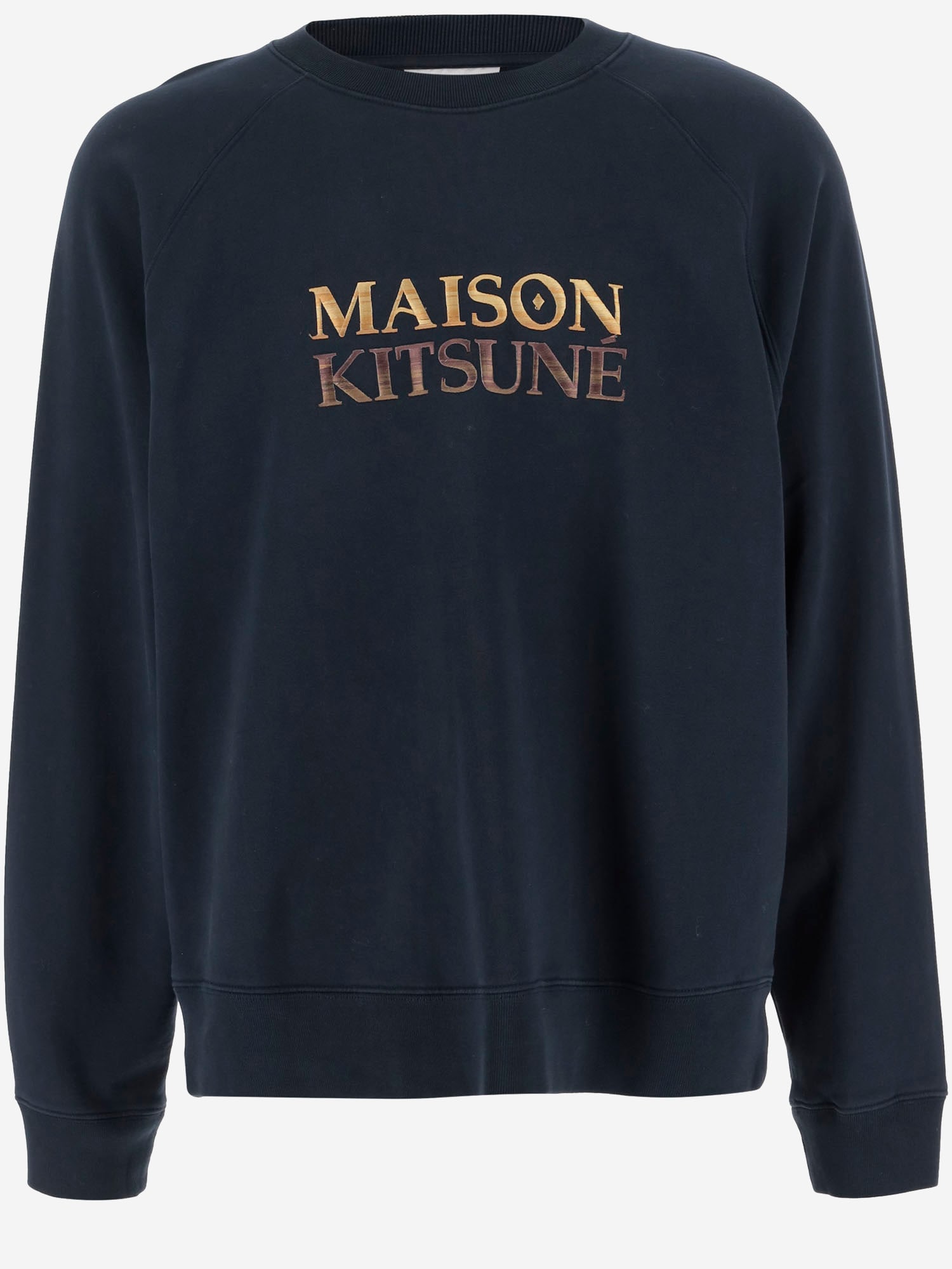 Shop Maison Kitsuné Cotton Sweatshirt With Logo