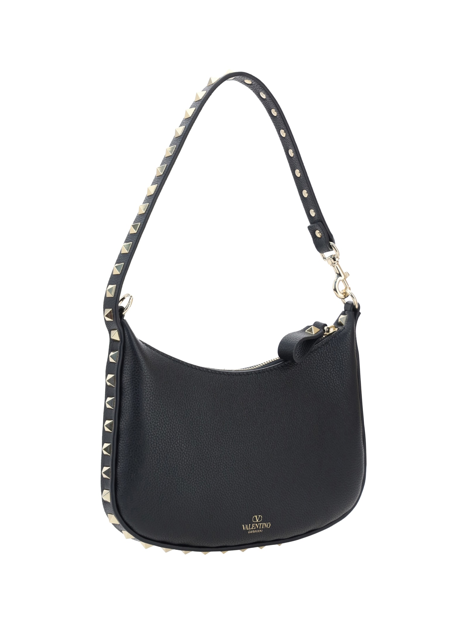 Shop Valentino Mini Rockstud Shoulder Bag In Black