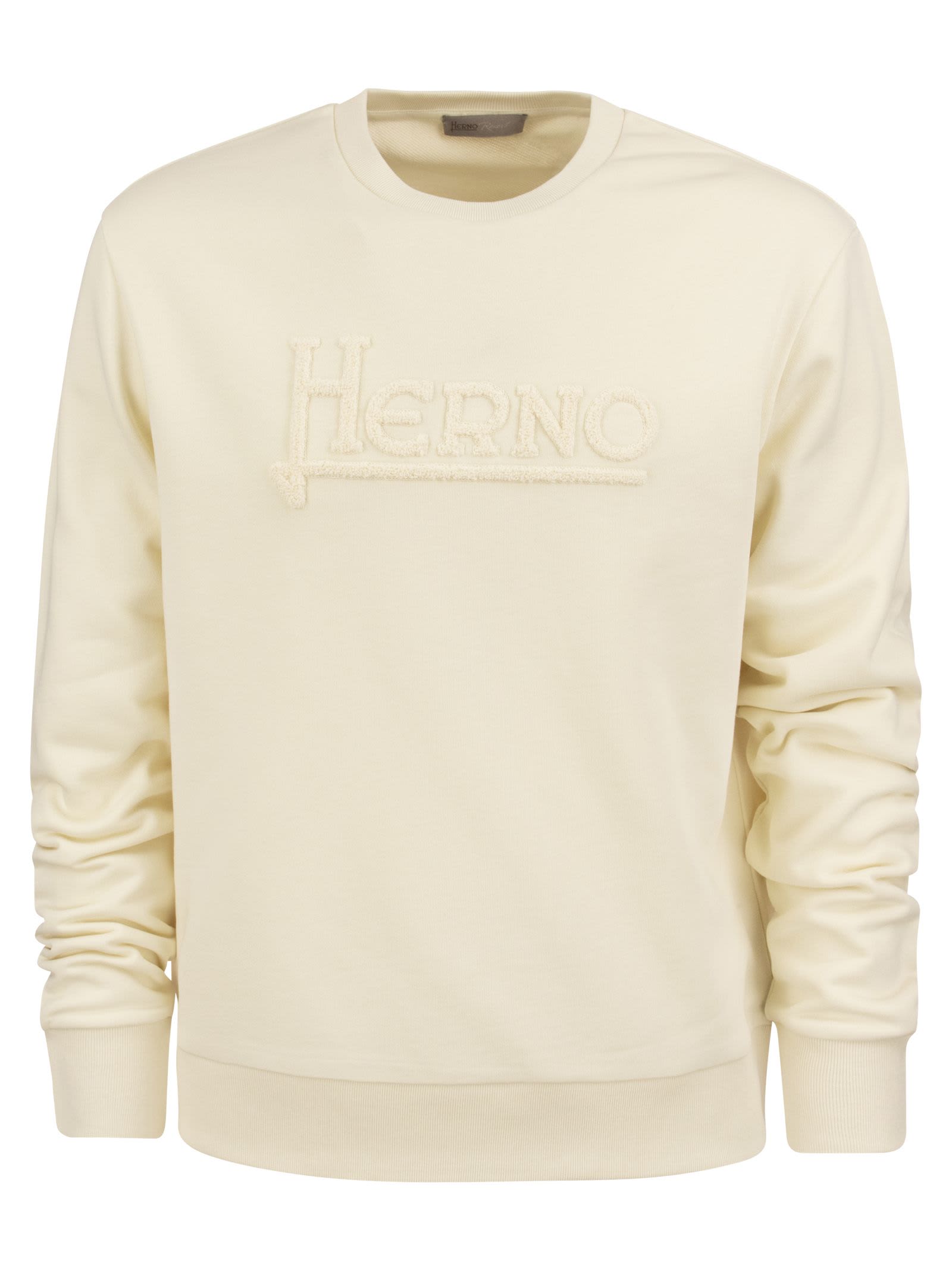 Herno Cotton Sweatshirt With Embroidery