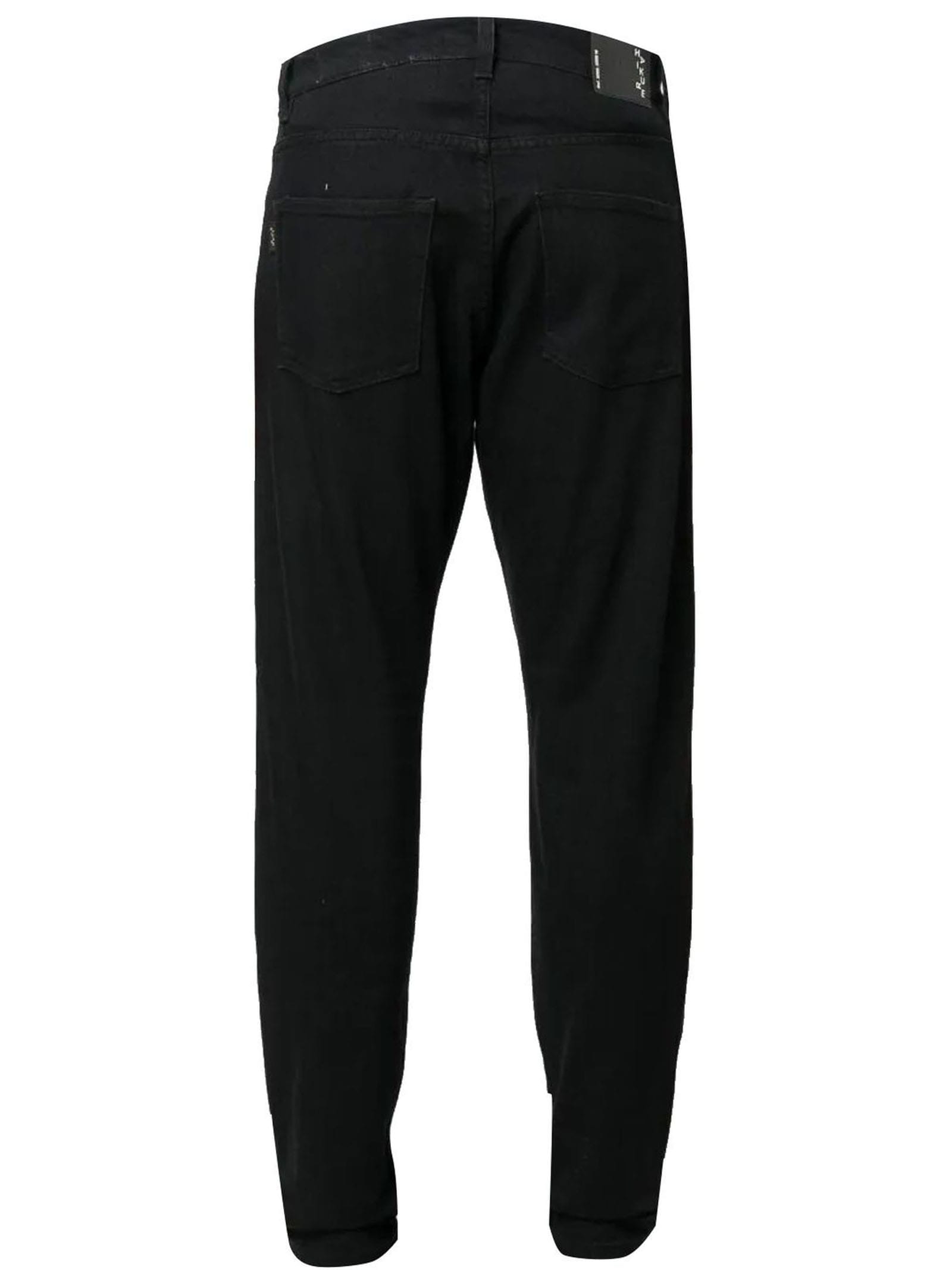 Shop Haikure Black Stretch-cotton Denim Jeans