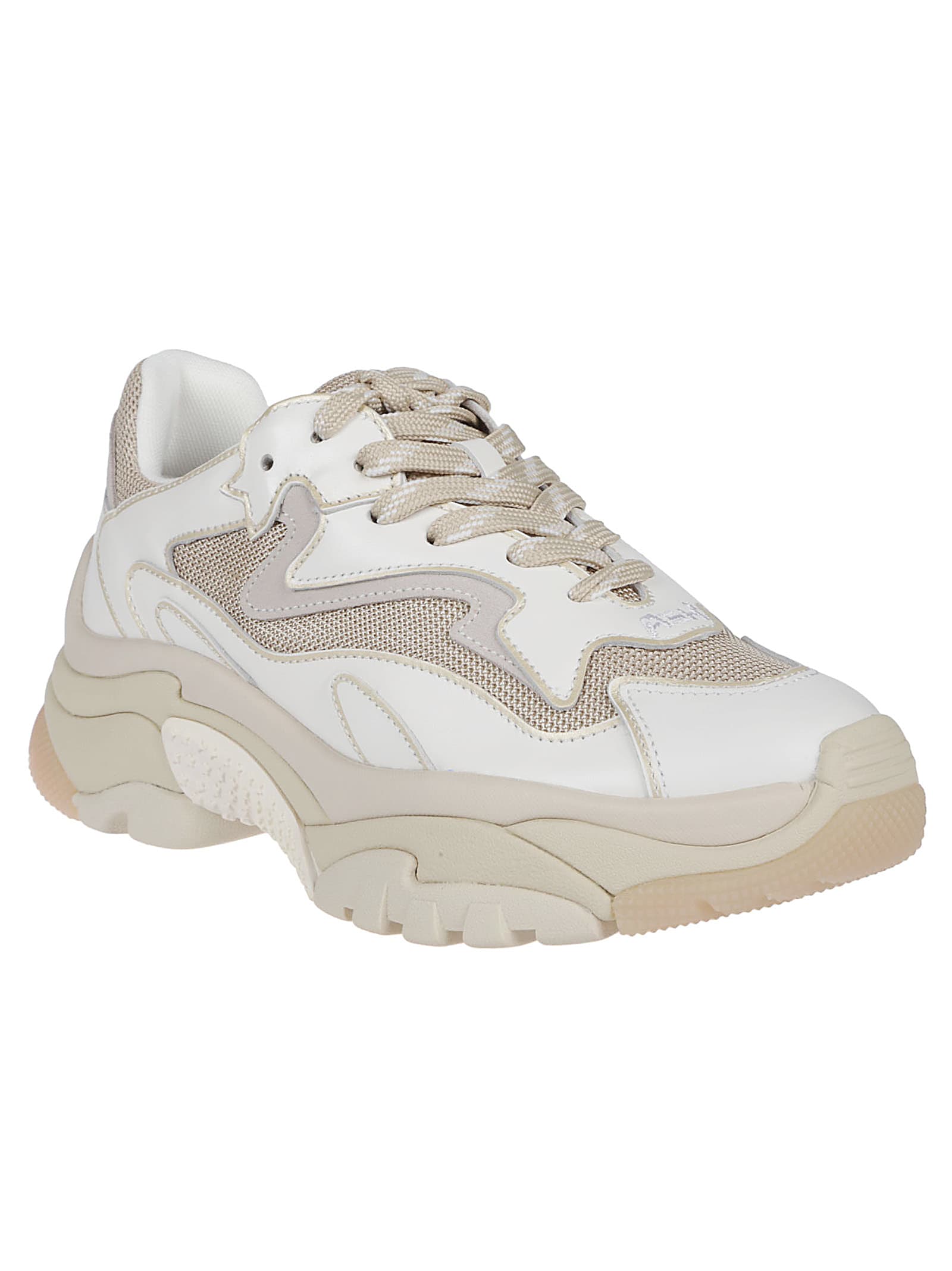 Ash Addict Sneakers In White/white/gold