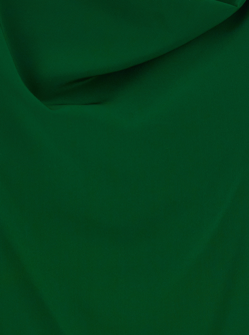 Shop P.a.r.o.s.h Green Blouse With Ruffled Details In Silk Woman