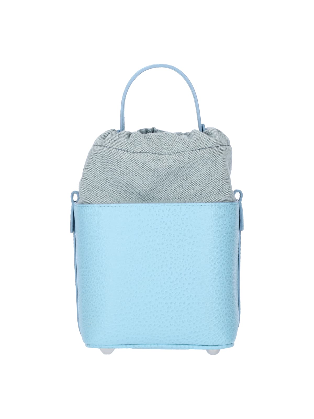 Shop Maison Margiela 5ac Small Bucket Bag In Light Blue