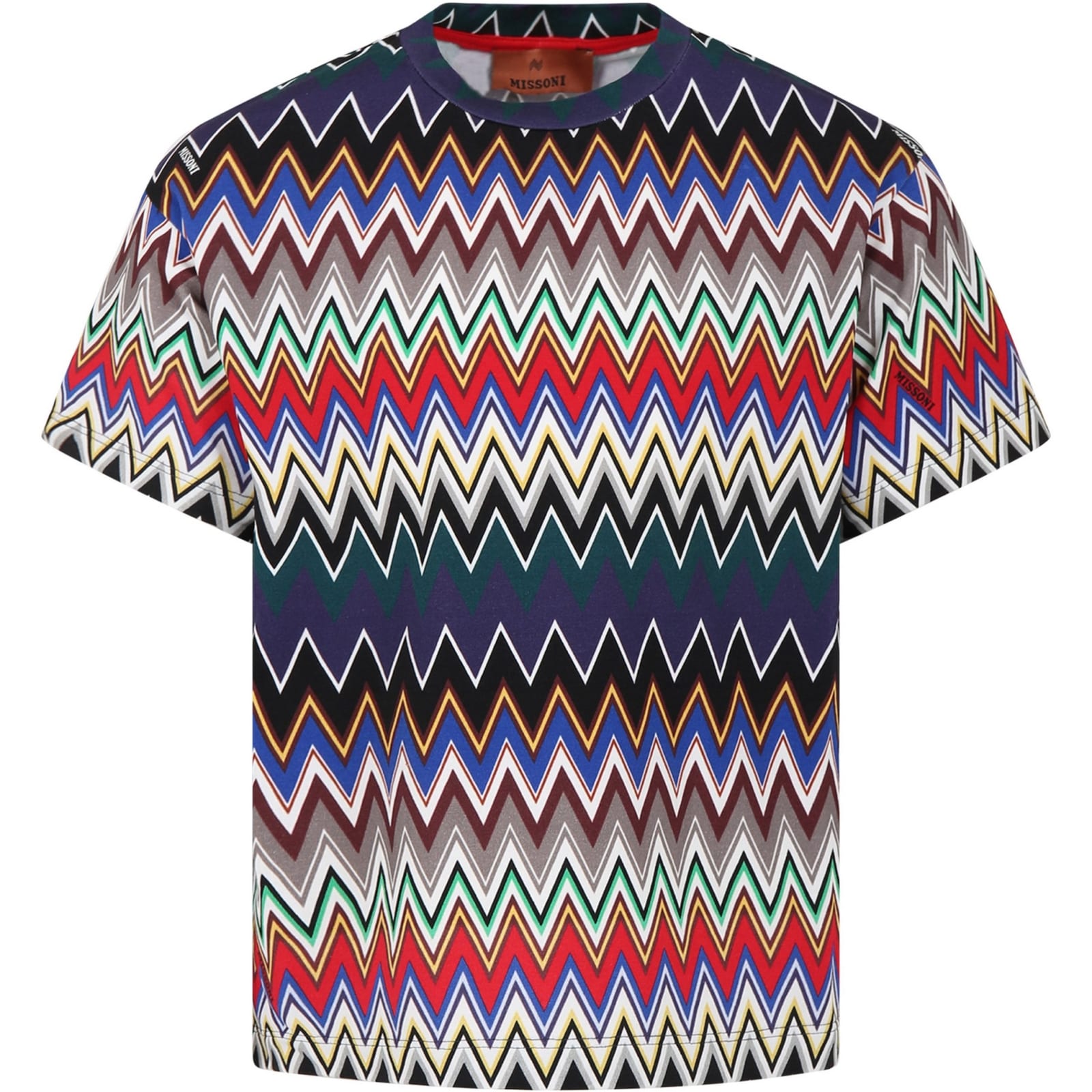 MISSONI MULTICOLOR T-SHIRT FOR BOY WITH LOGO