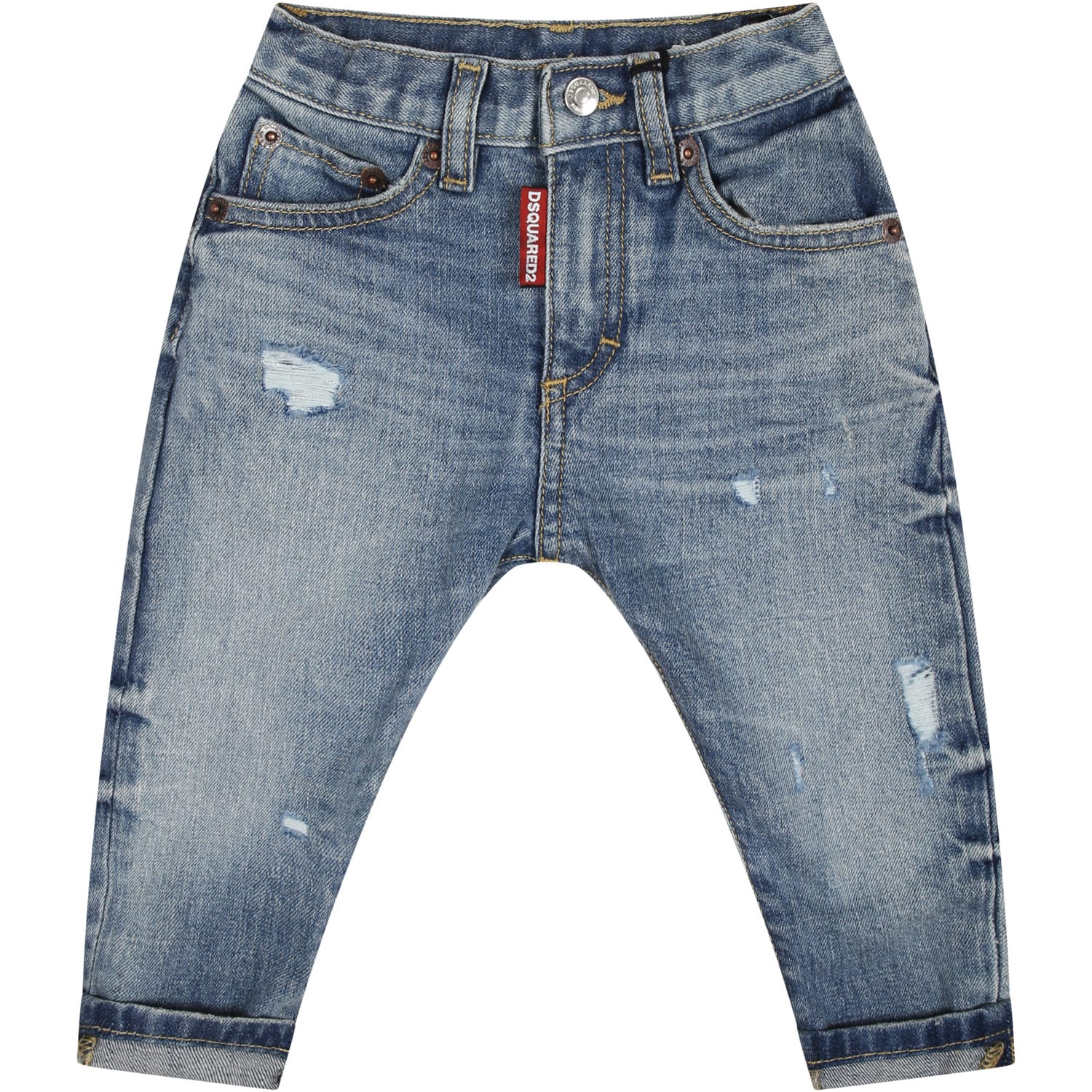 Dsquared2 Denim Jeans For Baby Boy With Logo