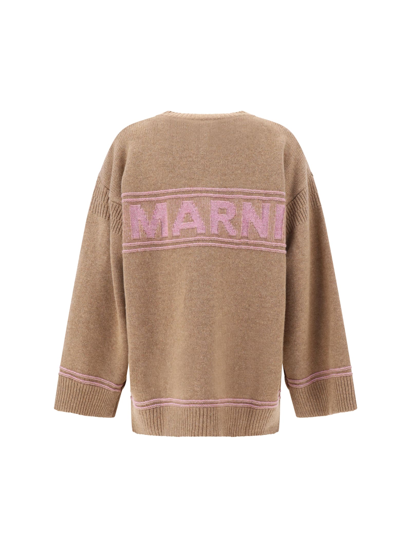 Shop Marni Cardigan In Earth Of Siena