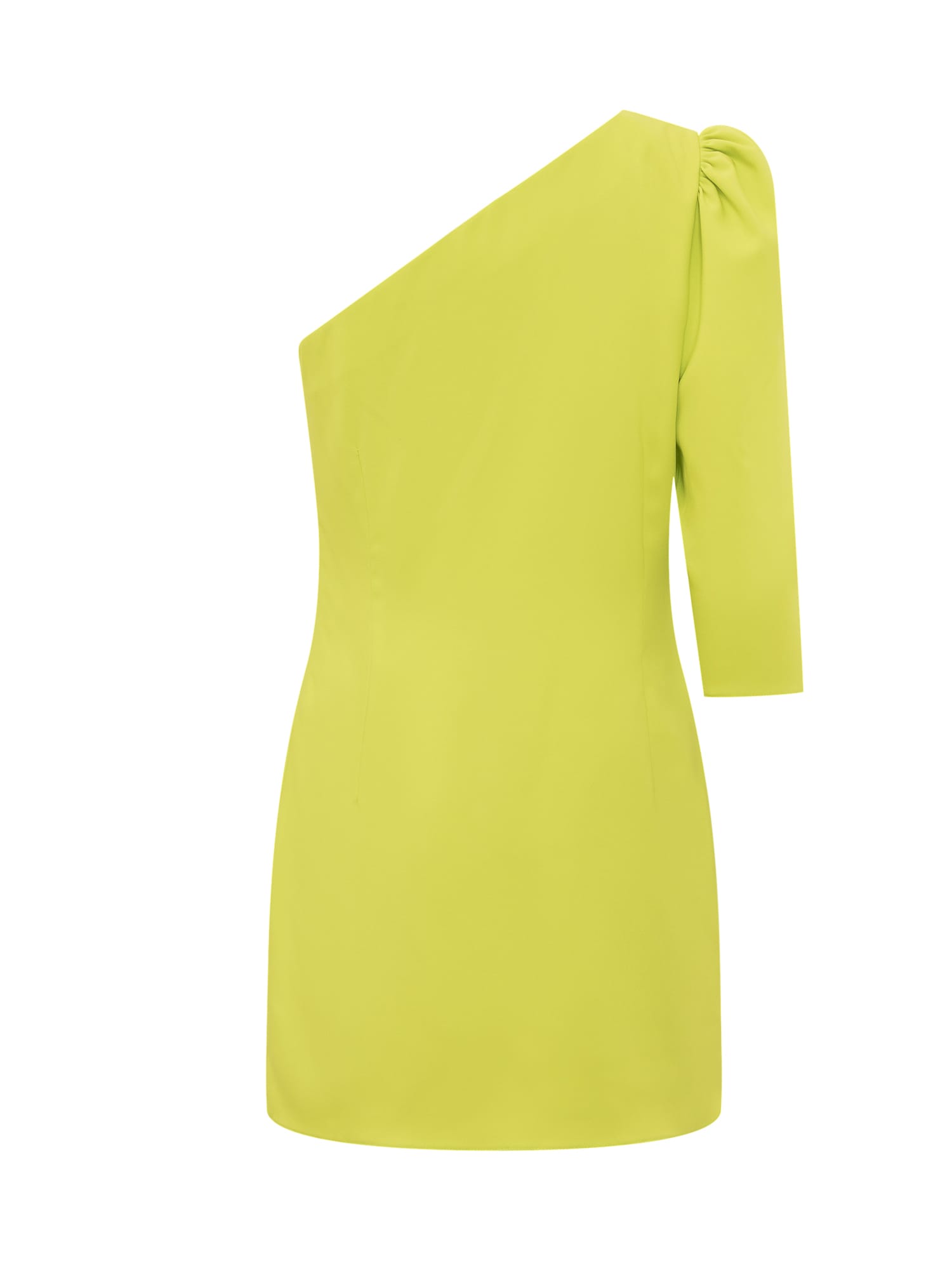Shop Dsquared2 One-shoulder Dress In Green Lemonade
