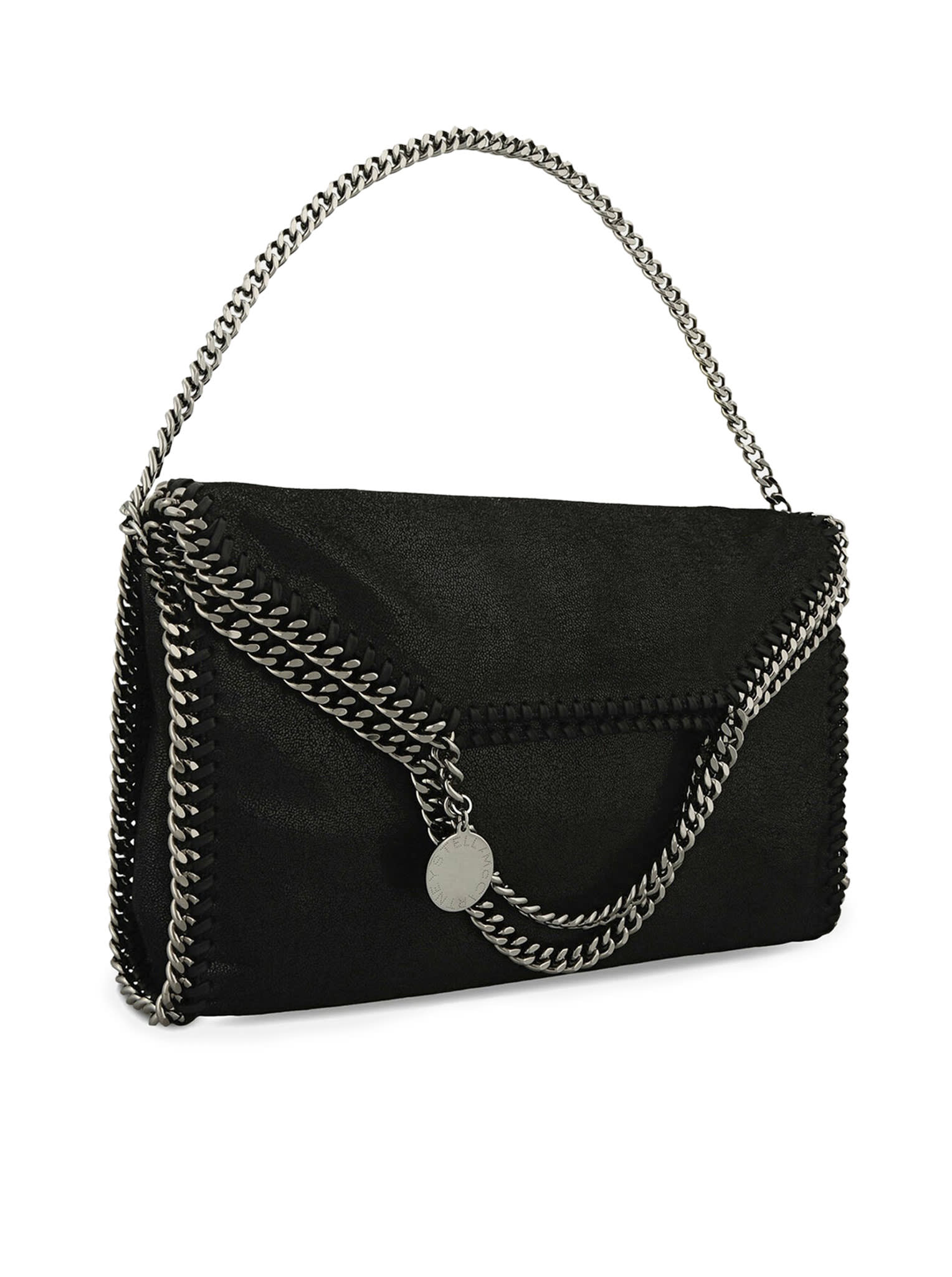 Shop Stella Mccartney Black Falabella Tote Bag