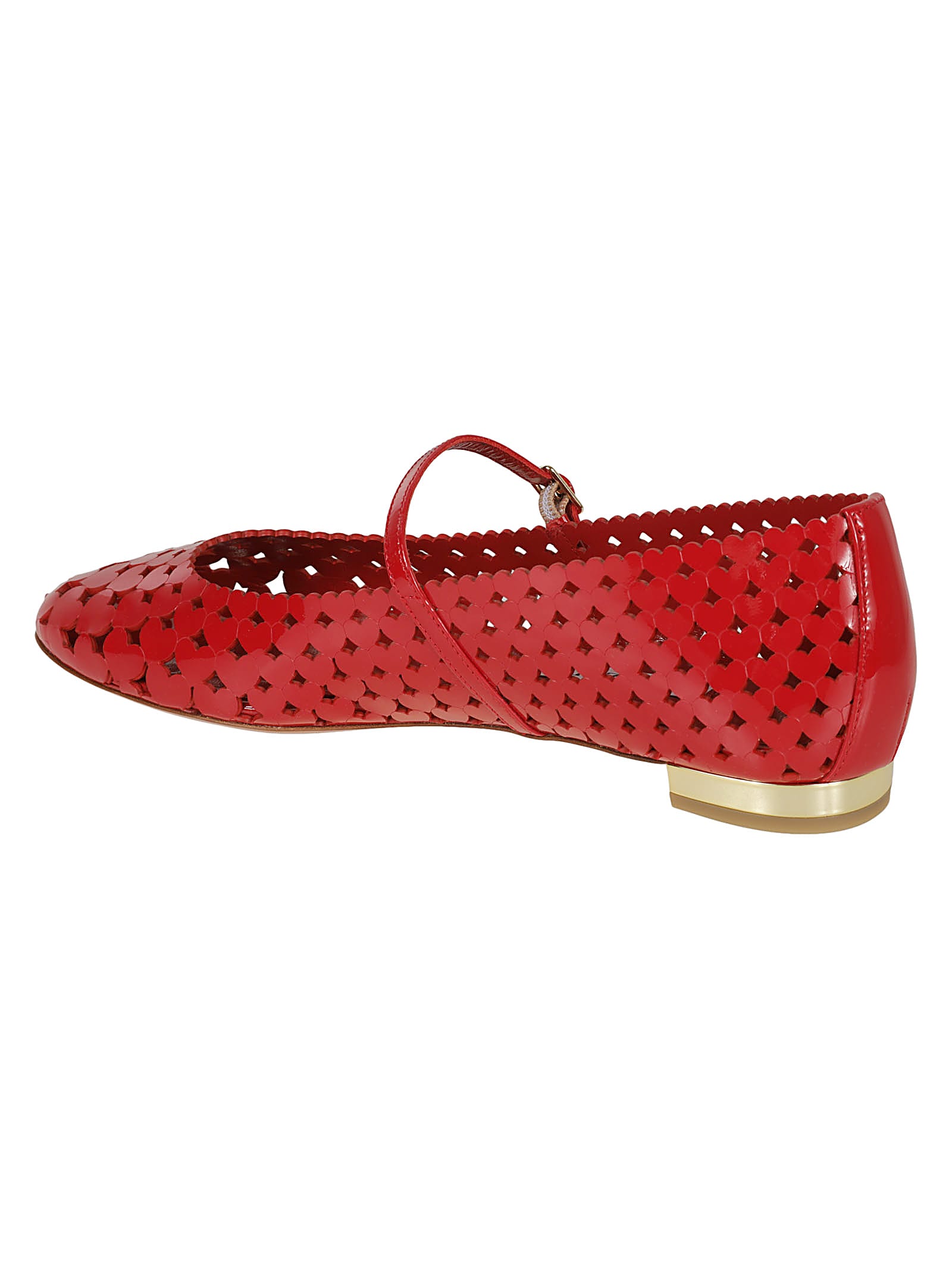 Aquazzura Amourose Mary Jane Ballerina Flats In Lipstick