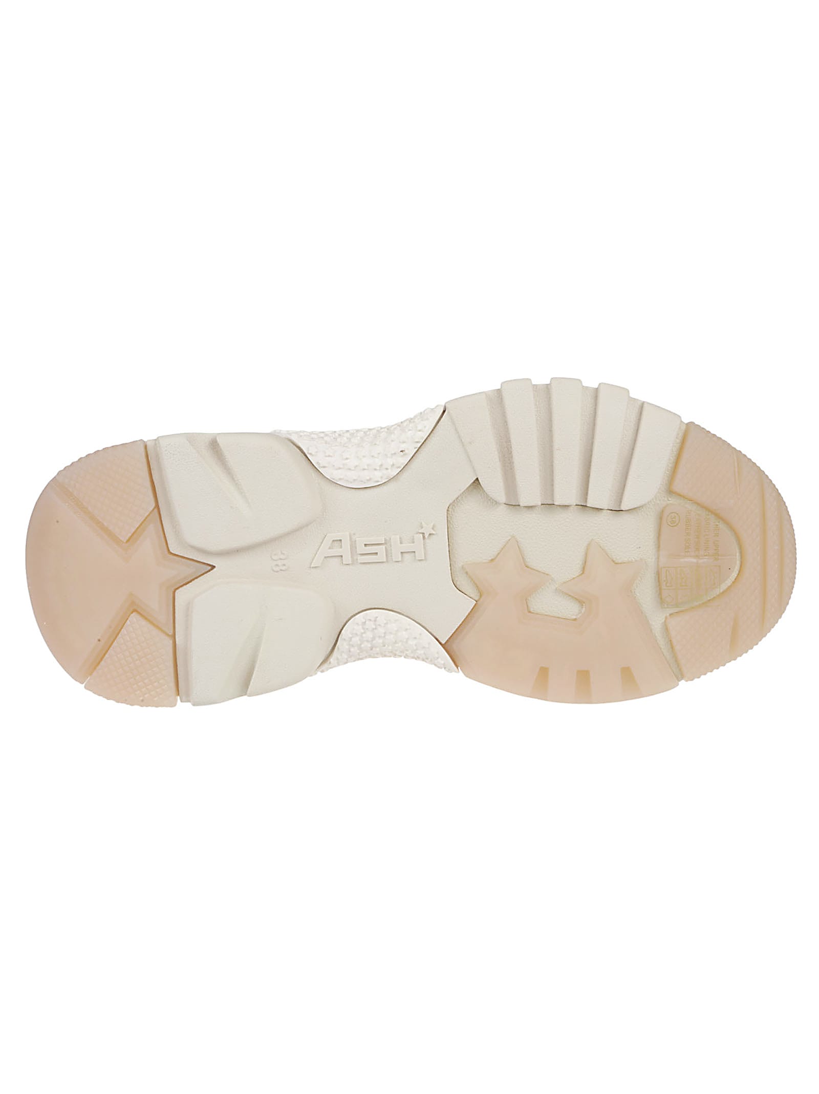 Ash Addict Sneakers In White/white/gold
