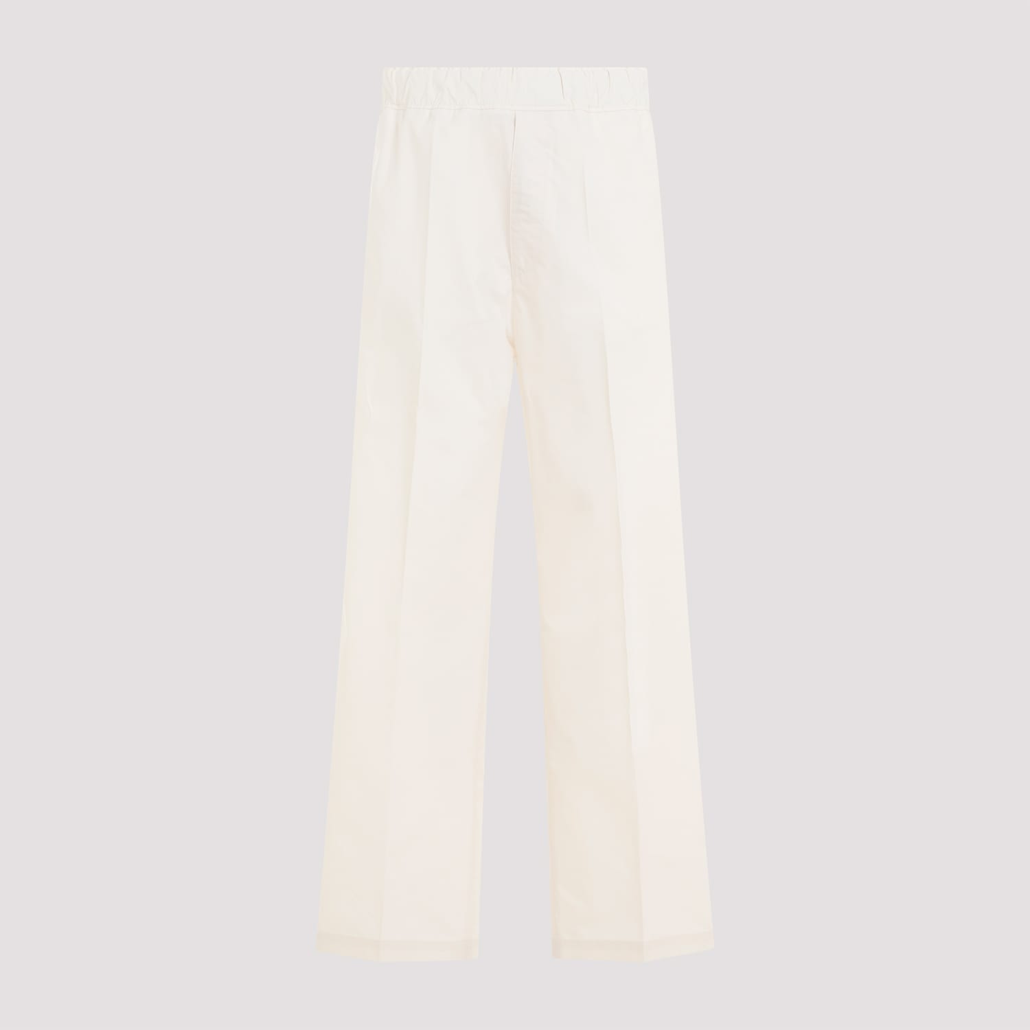 Shop Moncler Cotton Track Pants In Ivory