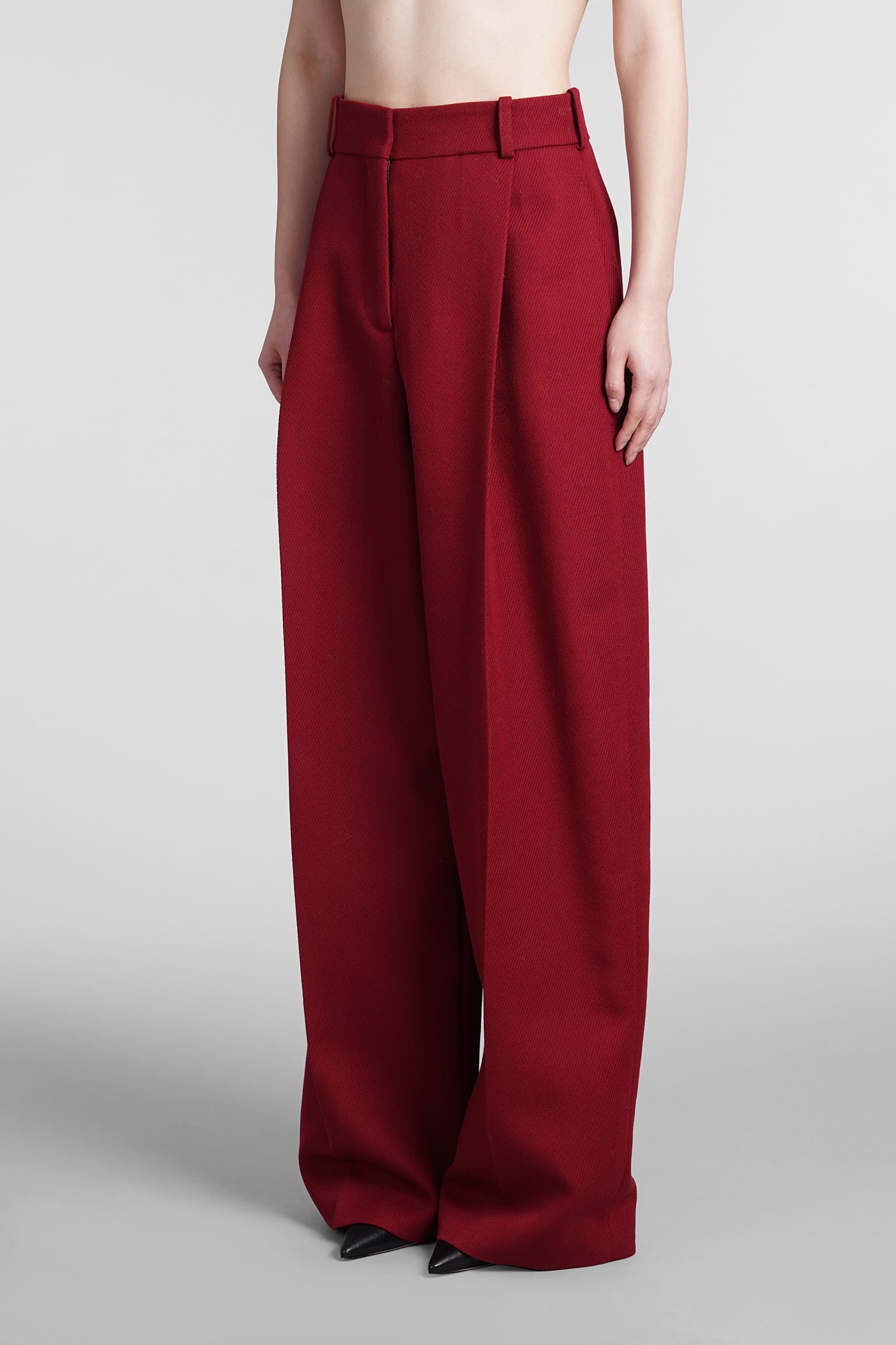 Shop Tommy Hilfiger Pants In Bordeaux Wool In Red