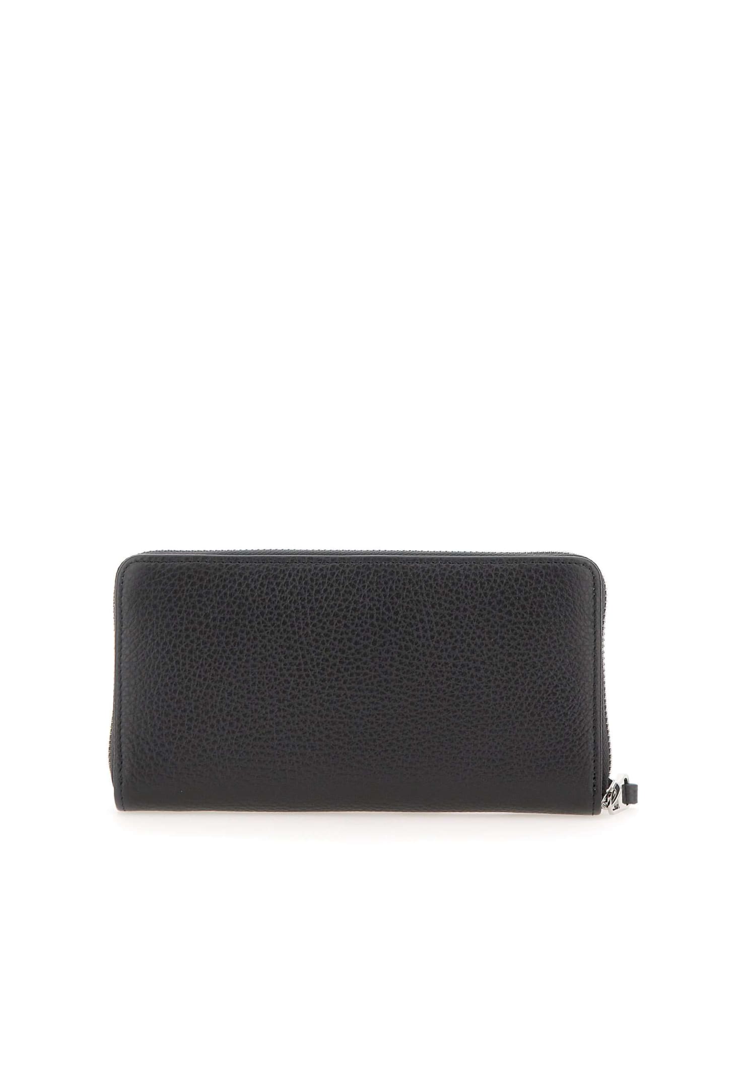 Shop Gianni Chiarini Grain Grained Leather Wallet In Black