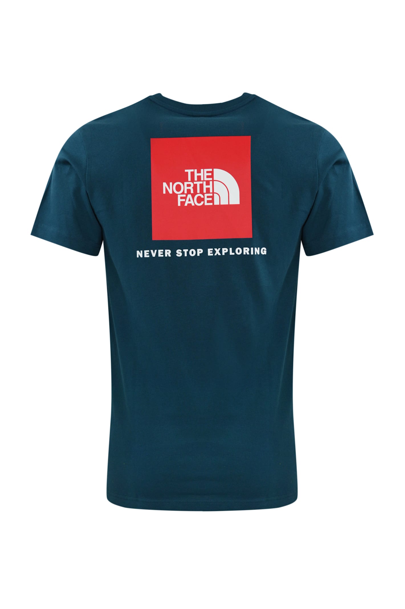 Shop The North Face Redbox Cotton T-shirt In Petrol/red