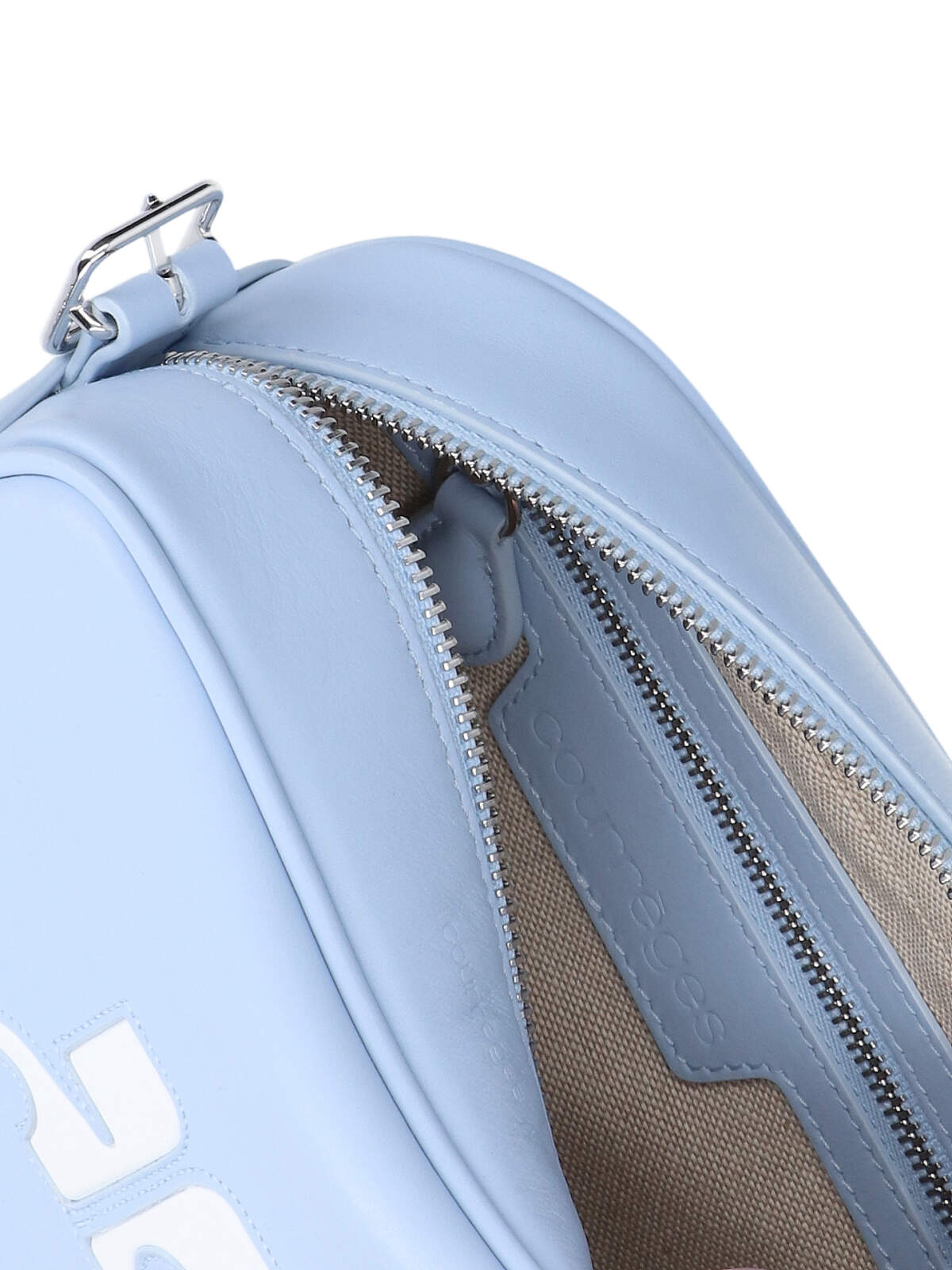 Shop Courrèges Re-edition Camera Bag In Light Blue