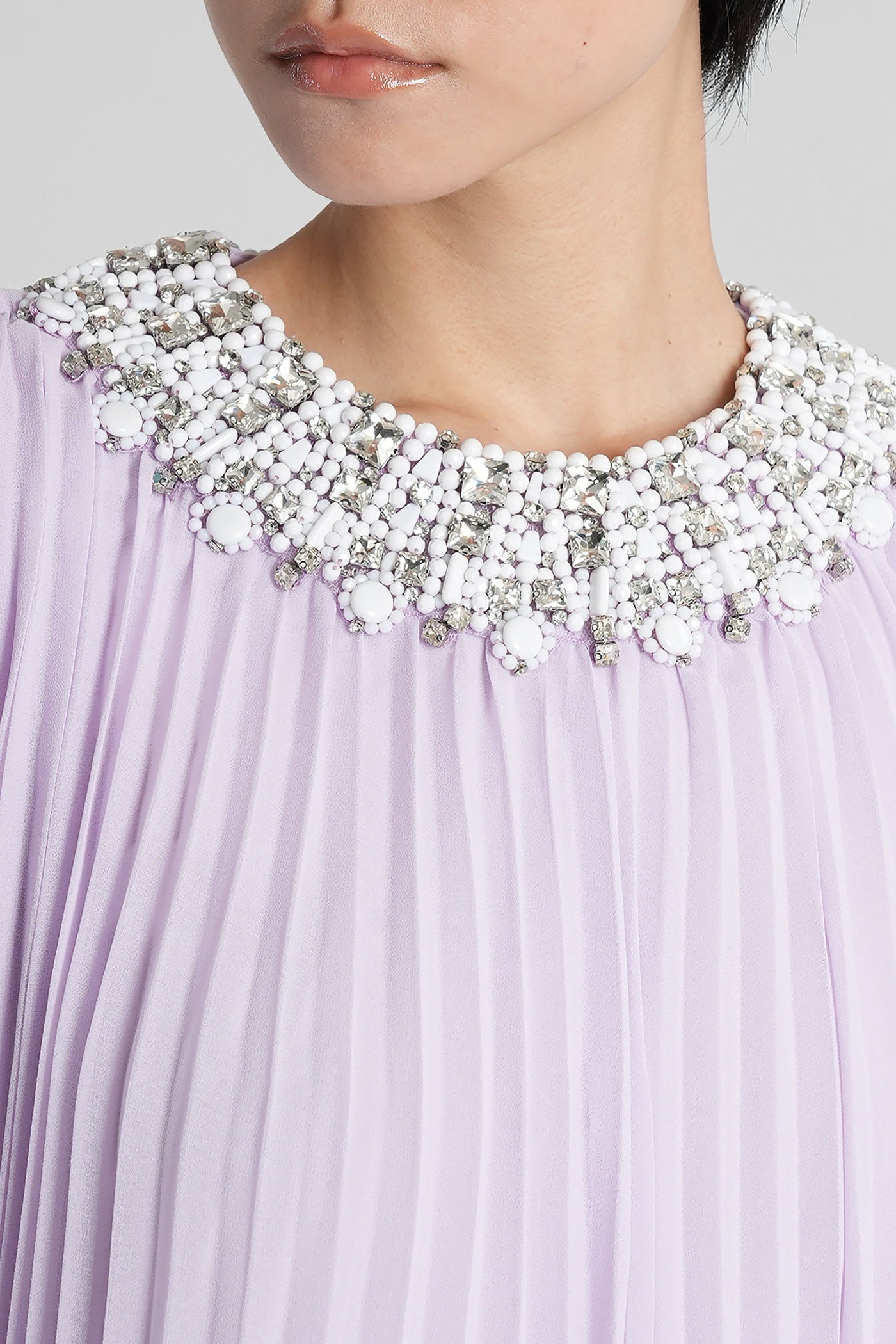 Self-portrait In Lilla Polyester In Purple