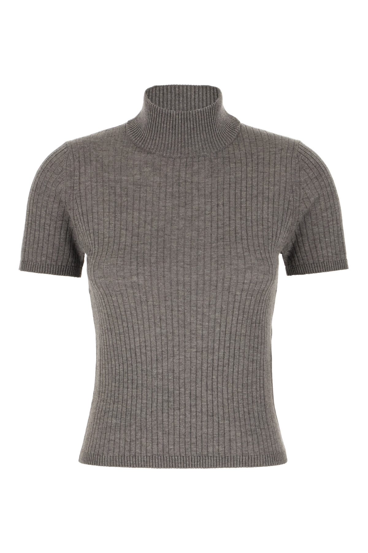 Max Mara Grey Silk Blend Sweater In Gray