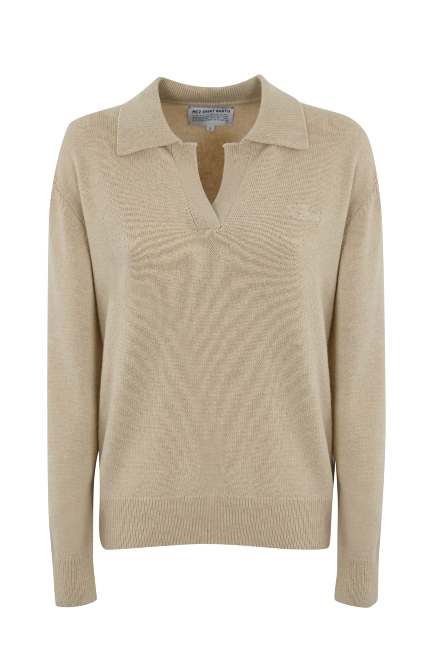 Eze Sweater With Polo Collar In Wool And Cashmere Blend