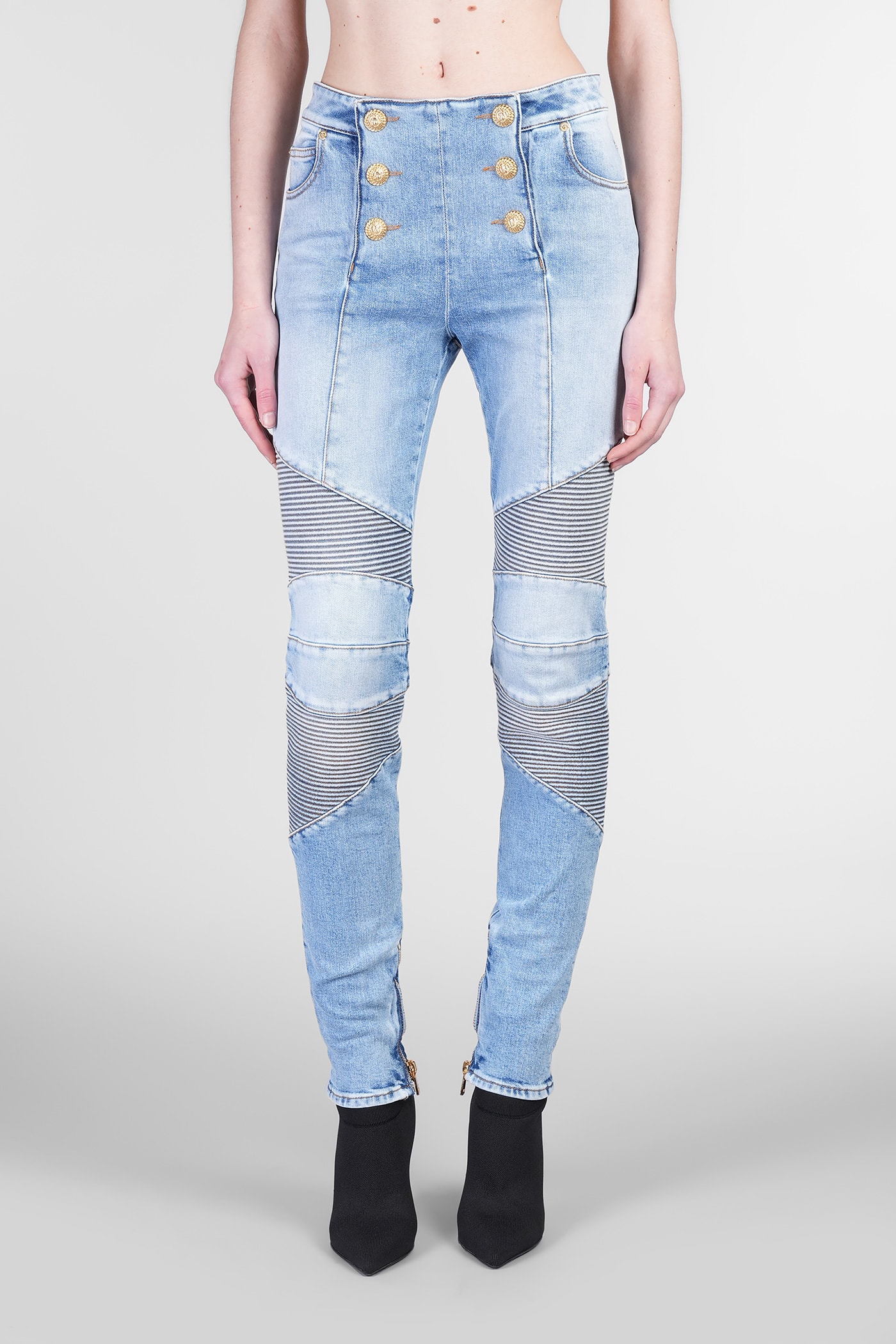 Balmain Jeans In Blue Cotton In Blue