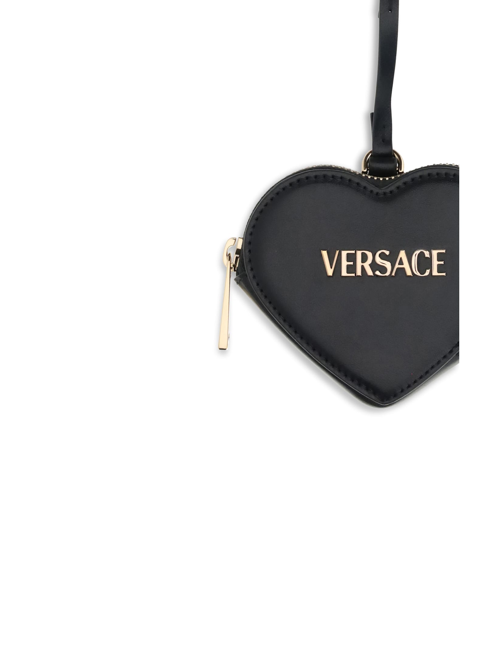 Versace Coin Purse In Black