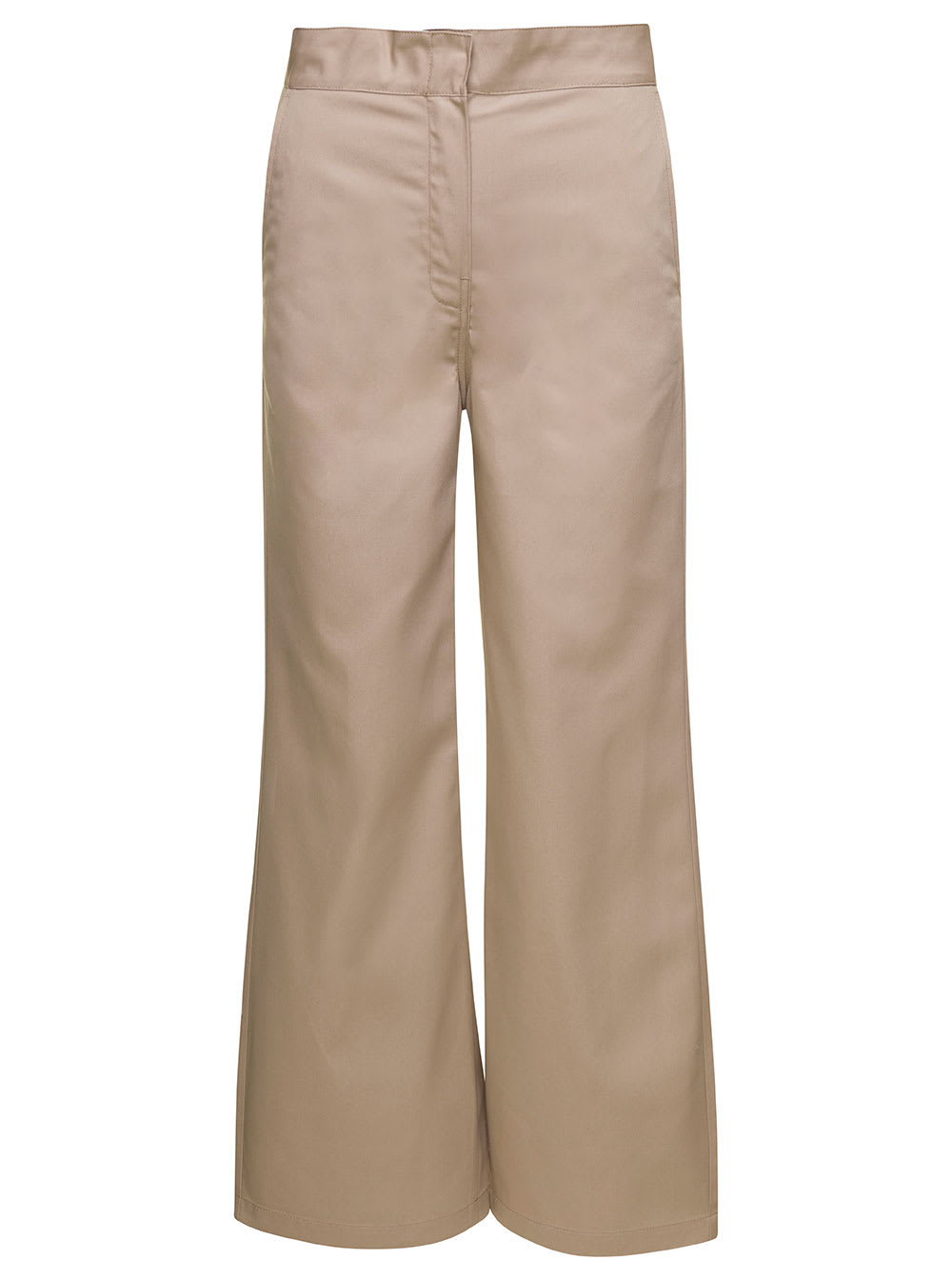 Shop Palm Angels Reversed Waistband Chino In Beige
