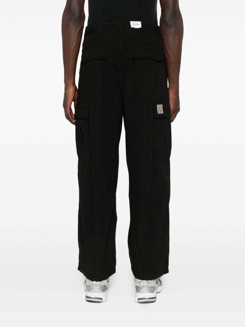 Carhartt Straight Leg Cargo Trousers With Multiple Pockets In Black