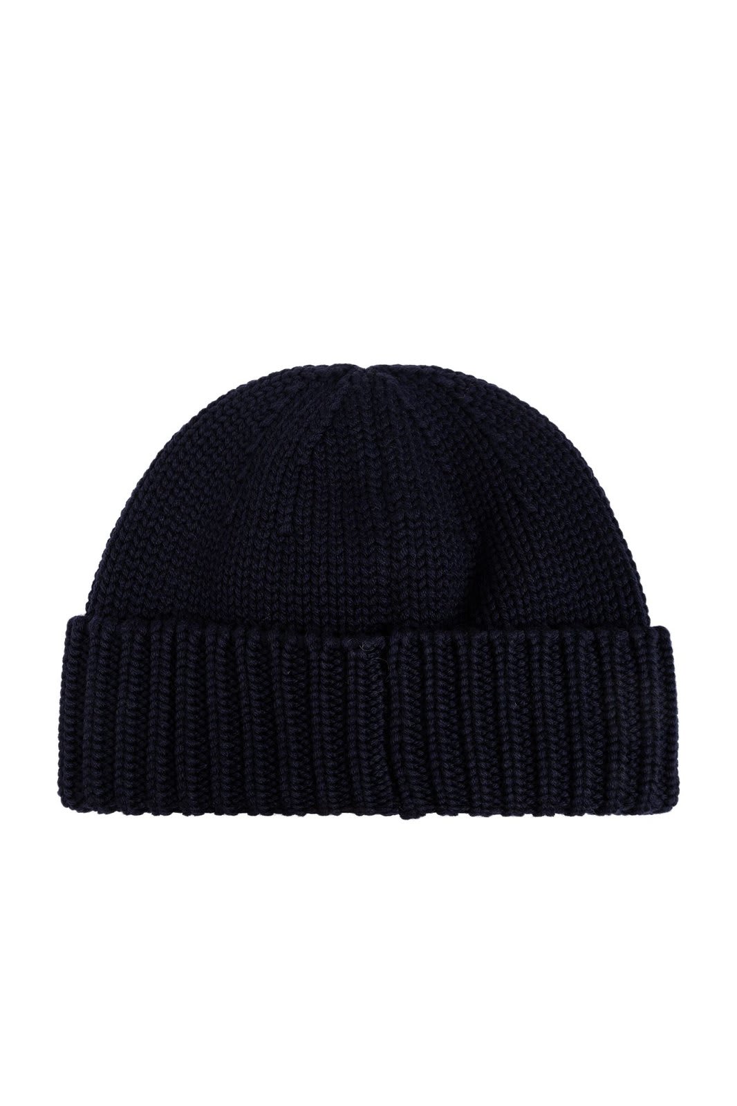 Woolrich Logo Intarsia Knit Beanie In Blue