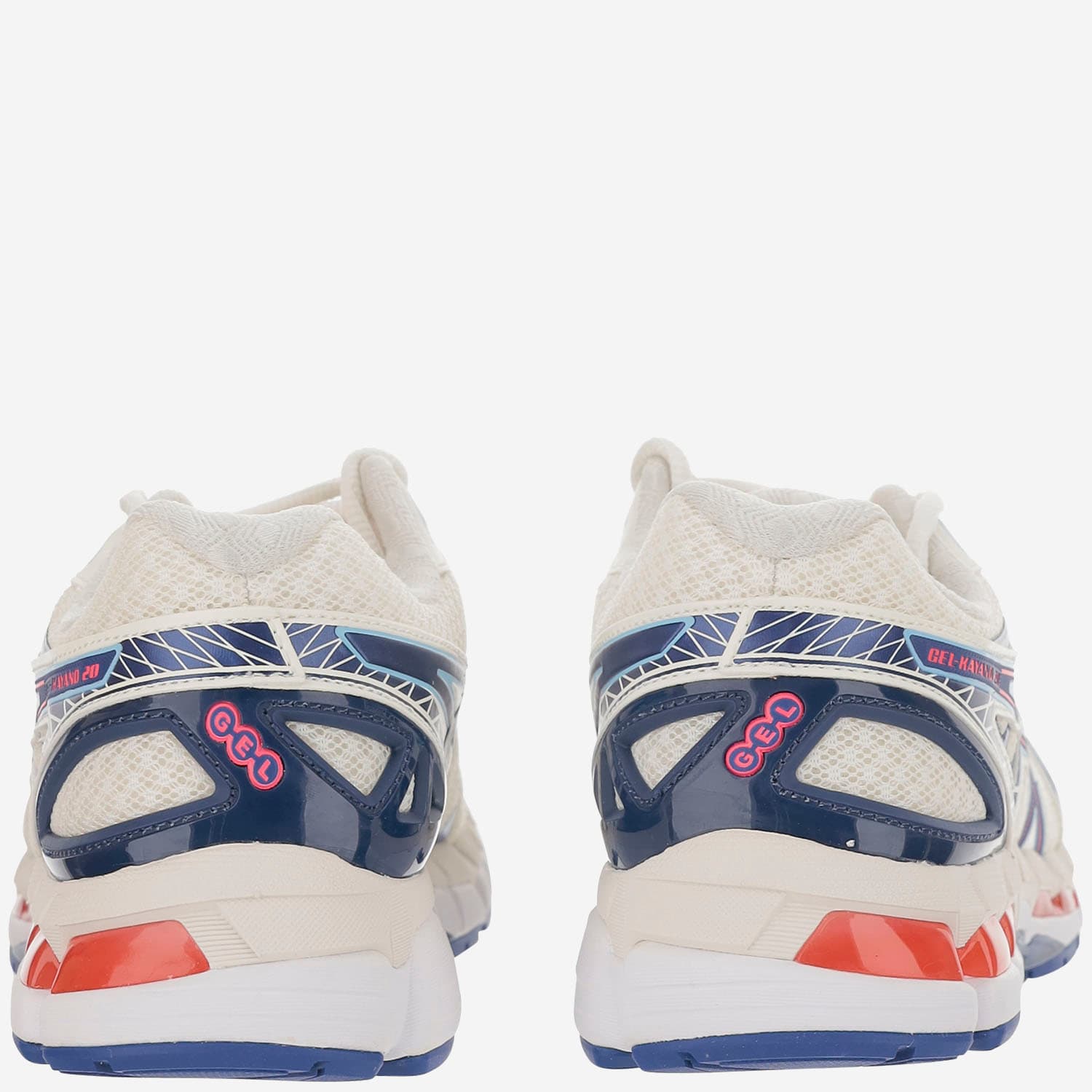 Asics Round Toe Low-top Sneakers In Cream/deep Marine