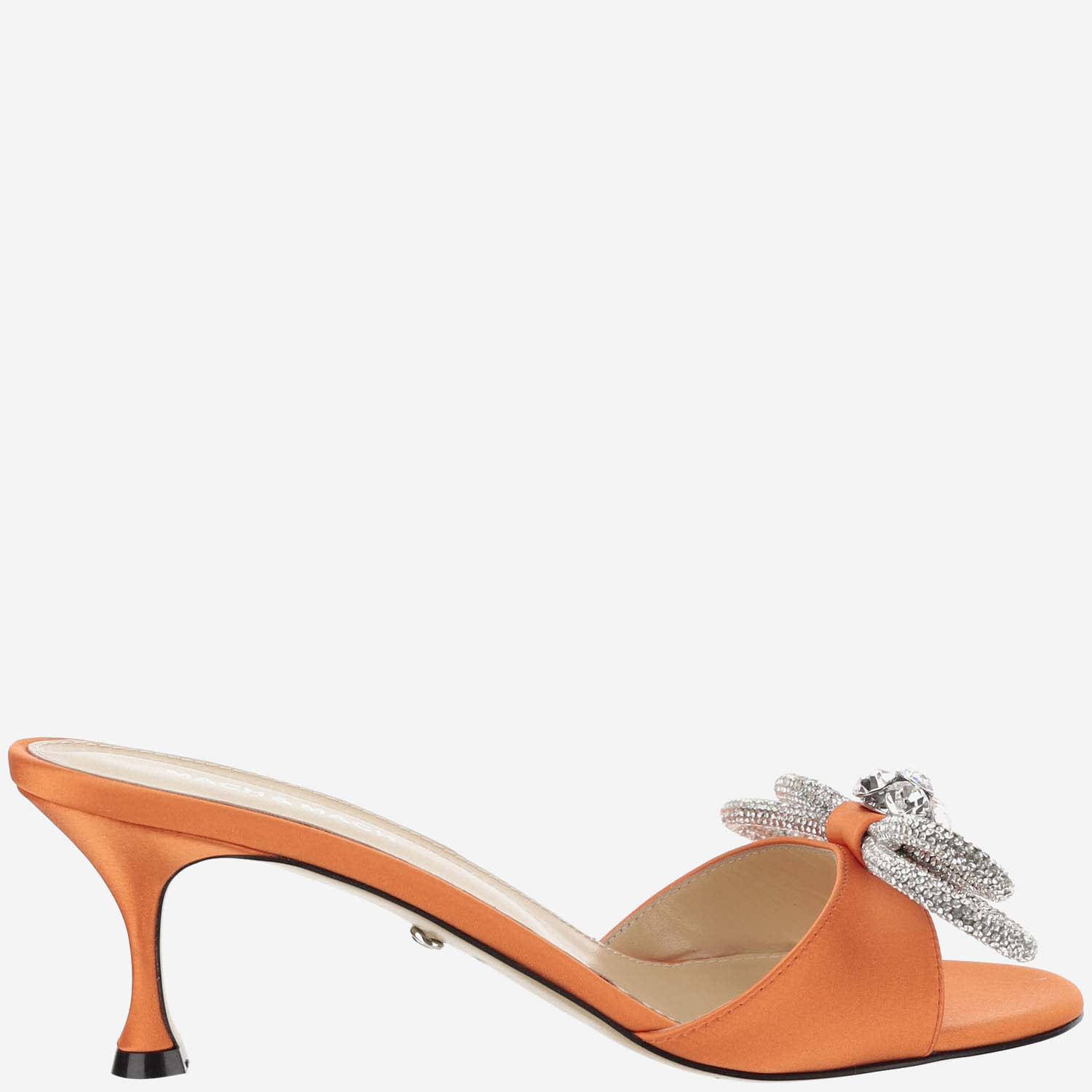 Silk Satin Mules With Bow