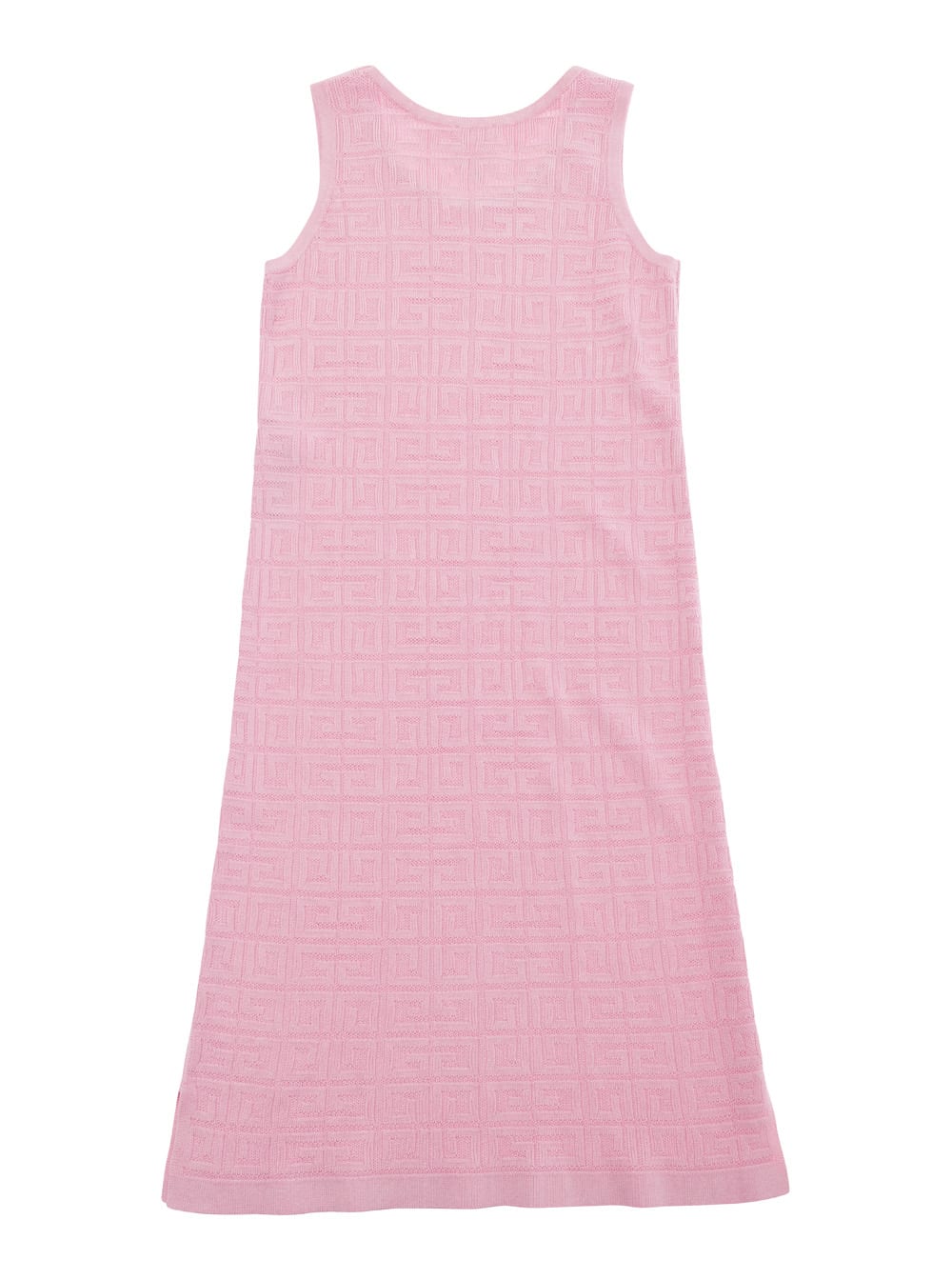 Shop Givenchy Mini Pink Dress With All-over Gg Motif In Viscose Blend Girl