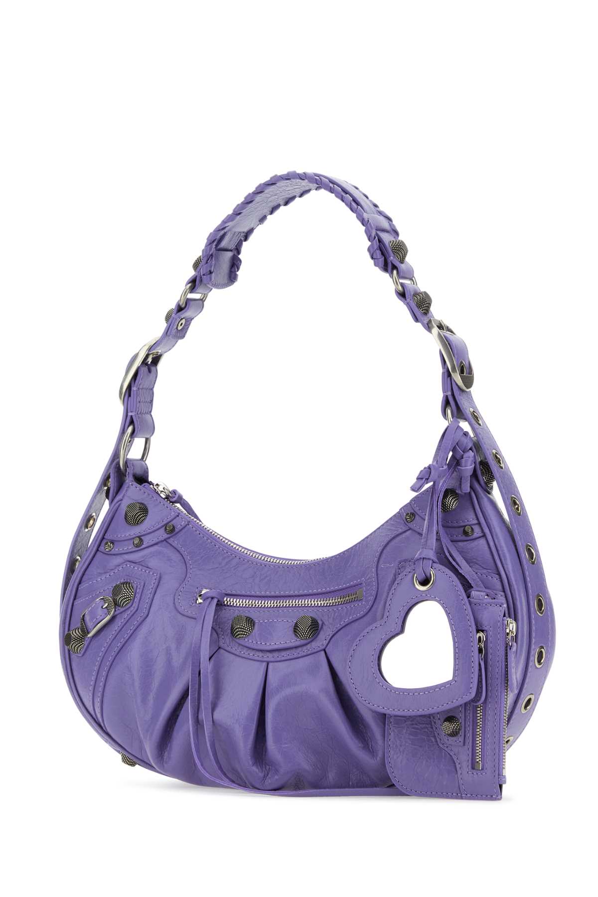 Shop Balenciaga Light Purple Leather Le Cagole S Shoulder Bag In 5407