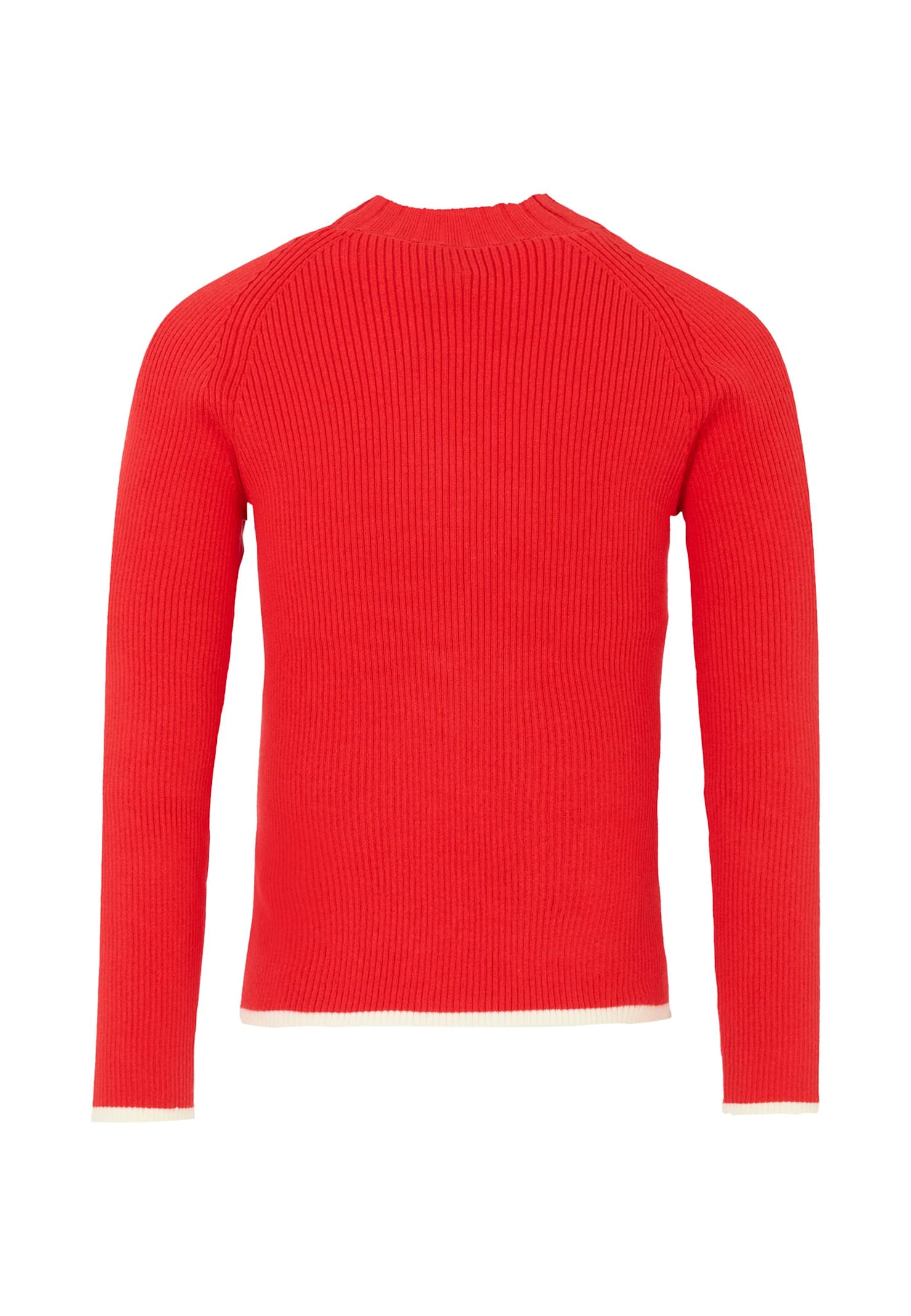 Rykiel Enfant Red Sweater For Girl With Logo In Red