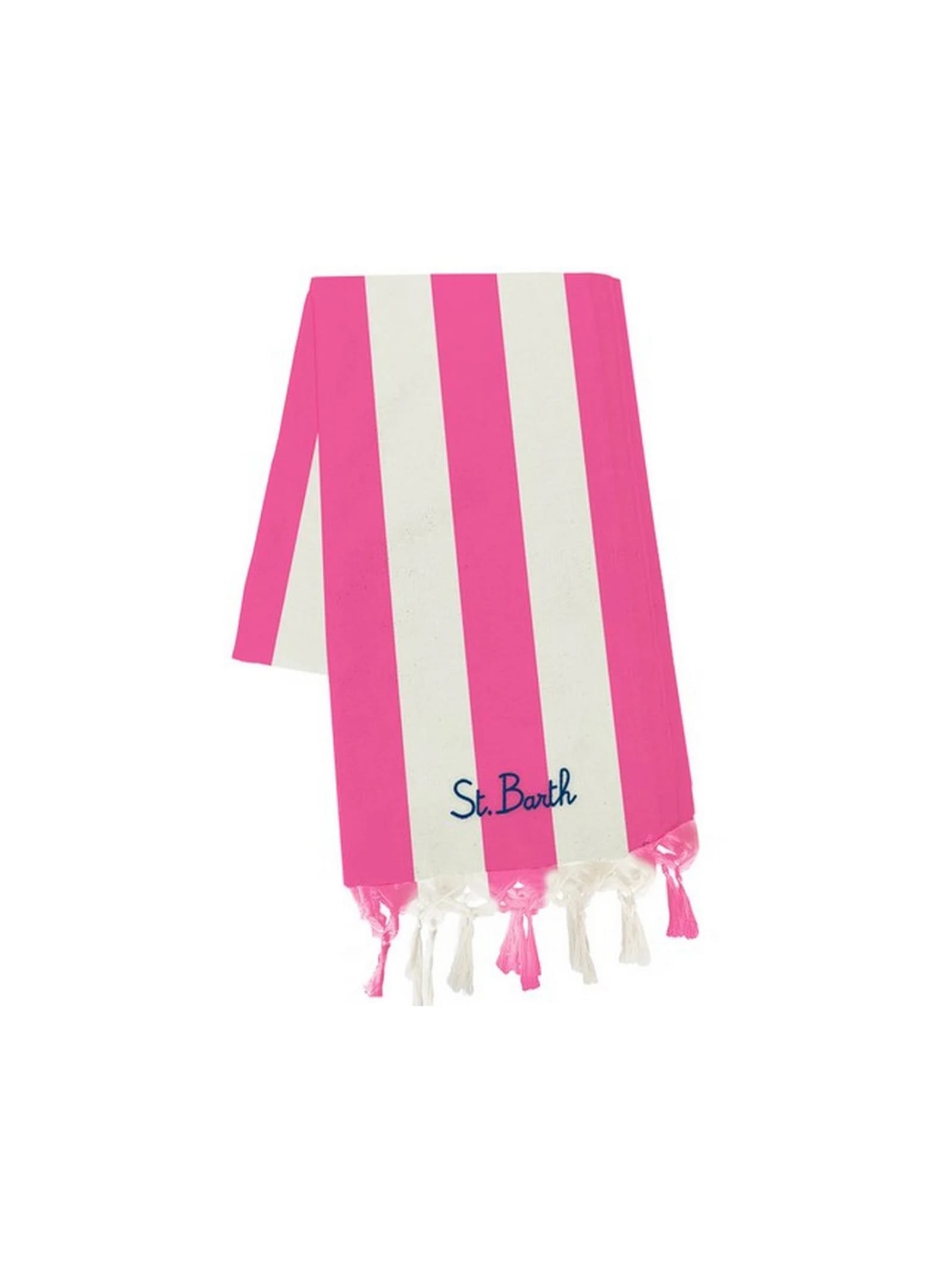Mc2 Saint Barth Fringe Beach Towel In Pink