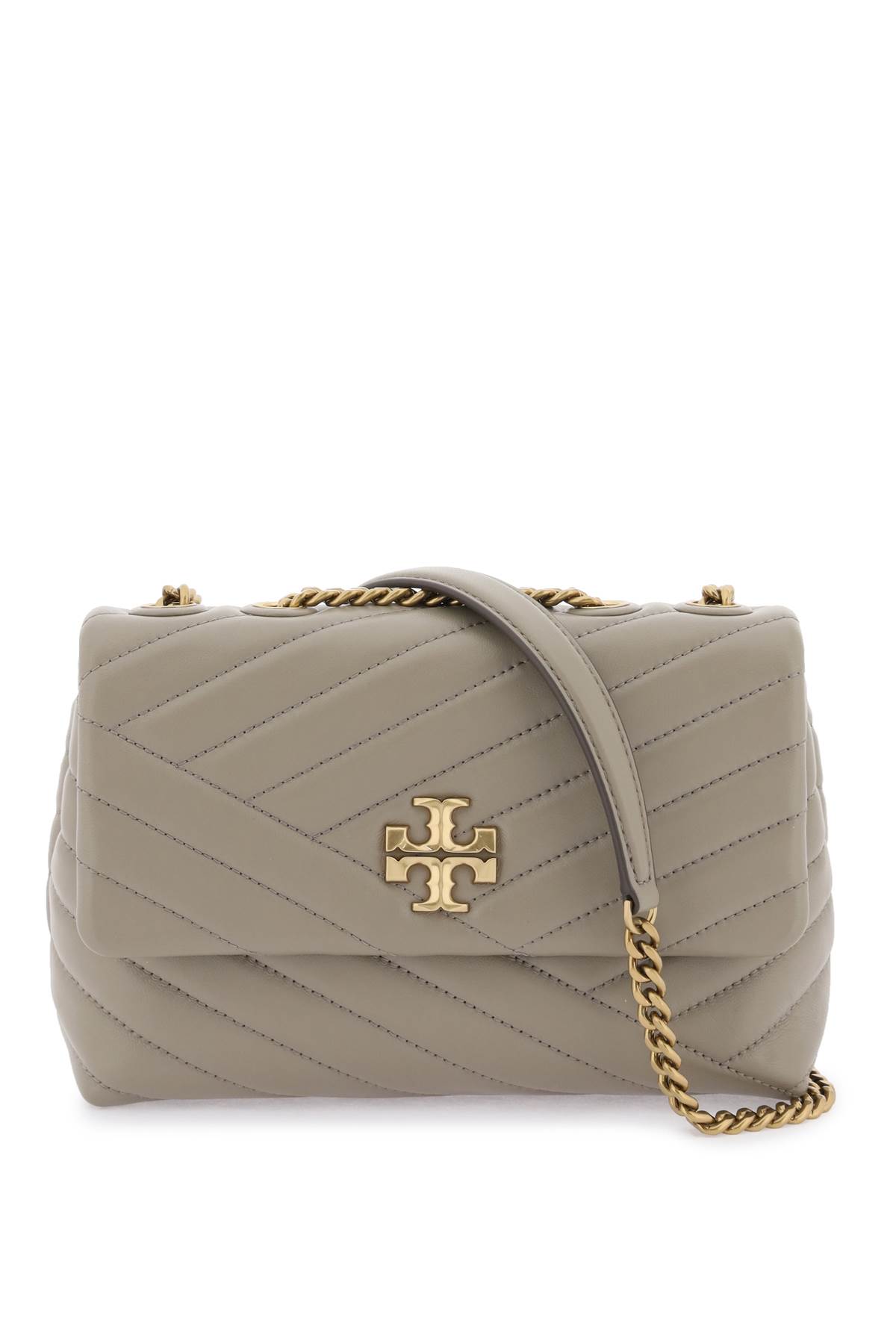 Shop Tory Burch Small Kira Shoulder Bag In Gray Heron