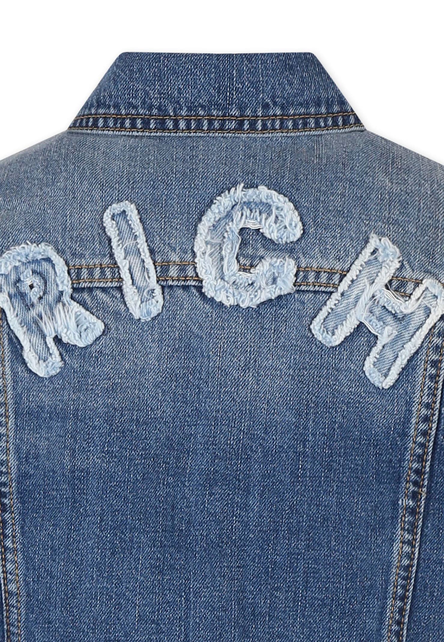 Richmond Denim Jacket For Boy With Logo In Blue
