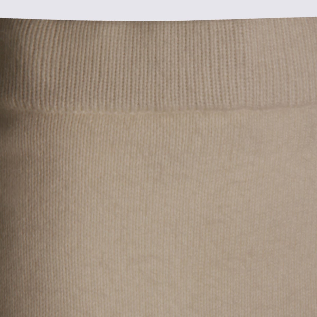 Twinset Ribbed Knit Skirt In White