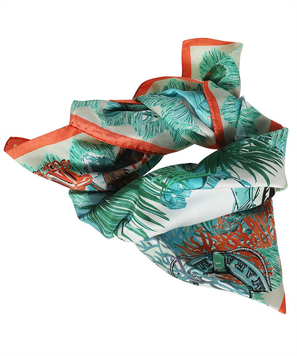 Max Mara Printed Silk Scarf In Multi